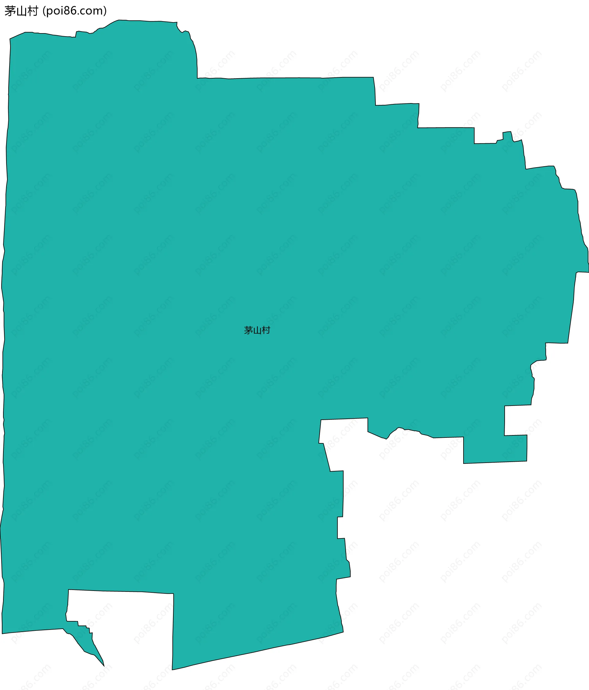 茅山村边界地图