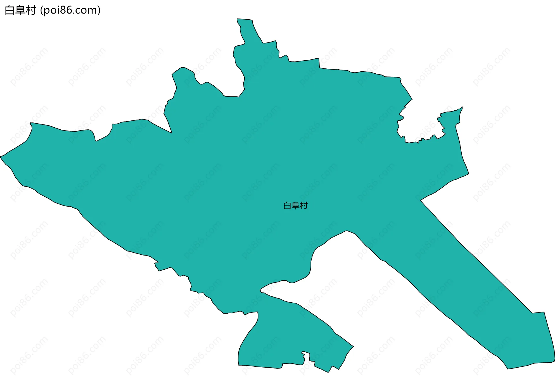白阜村边界地图