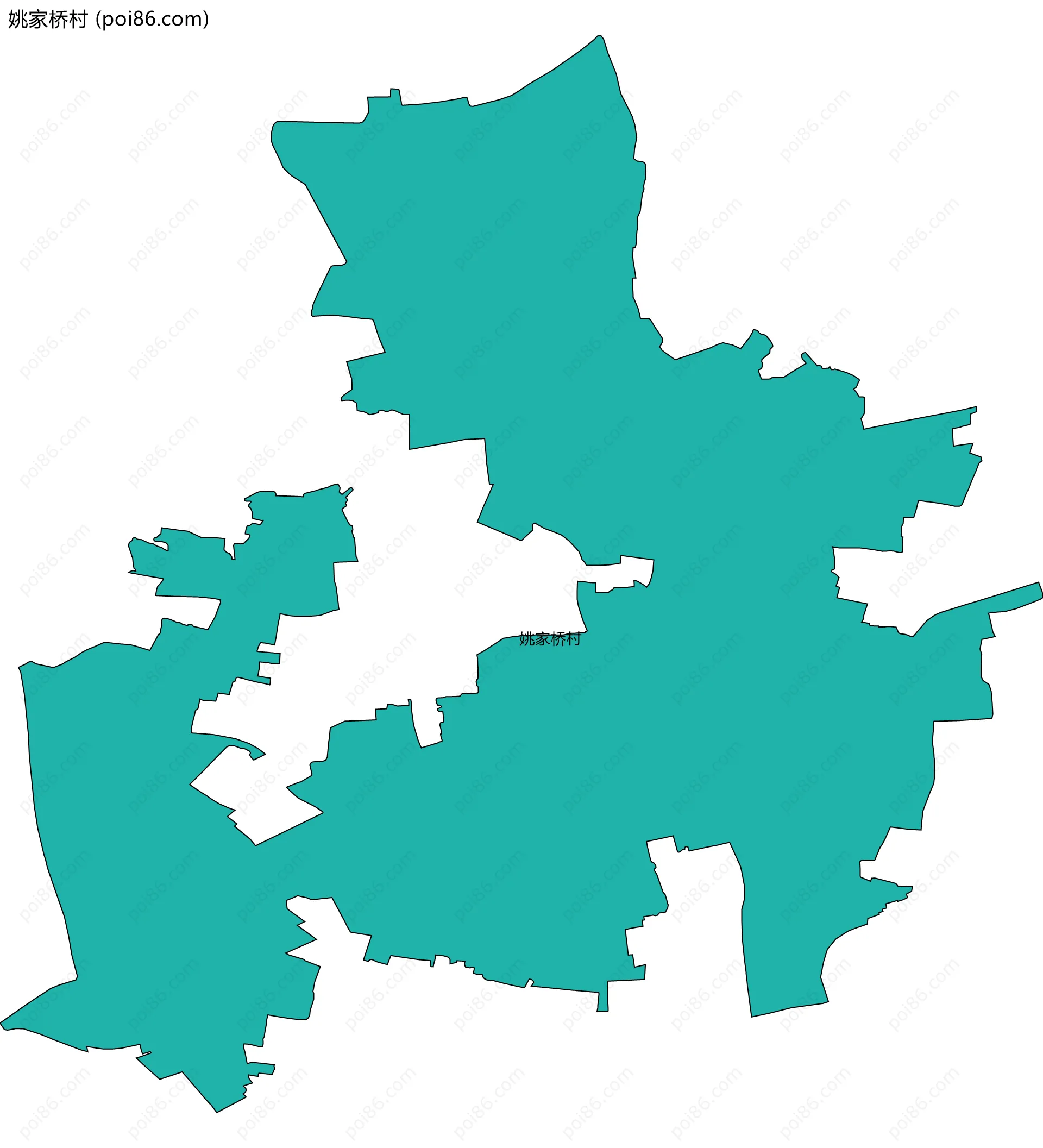 姚家桥村边界地图