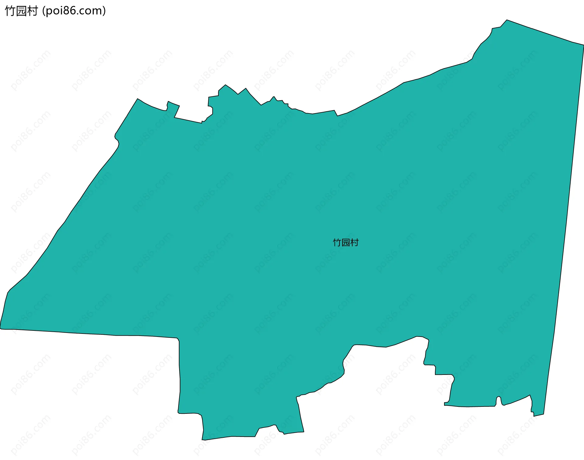 竹园村边界地图