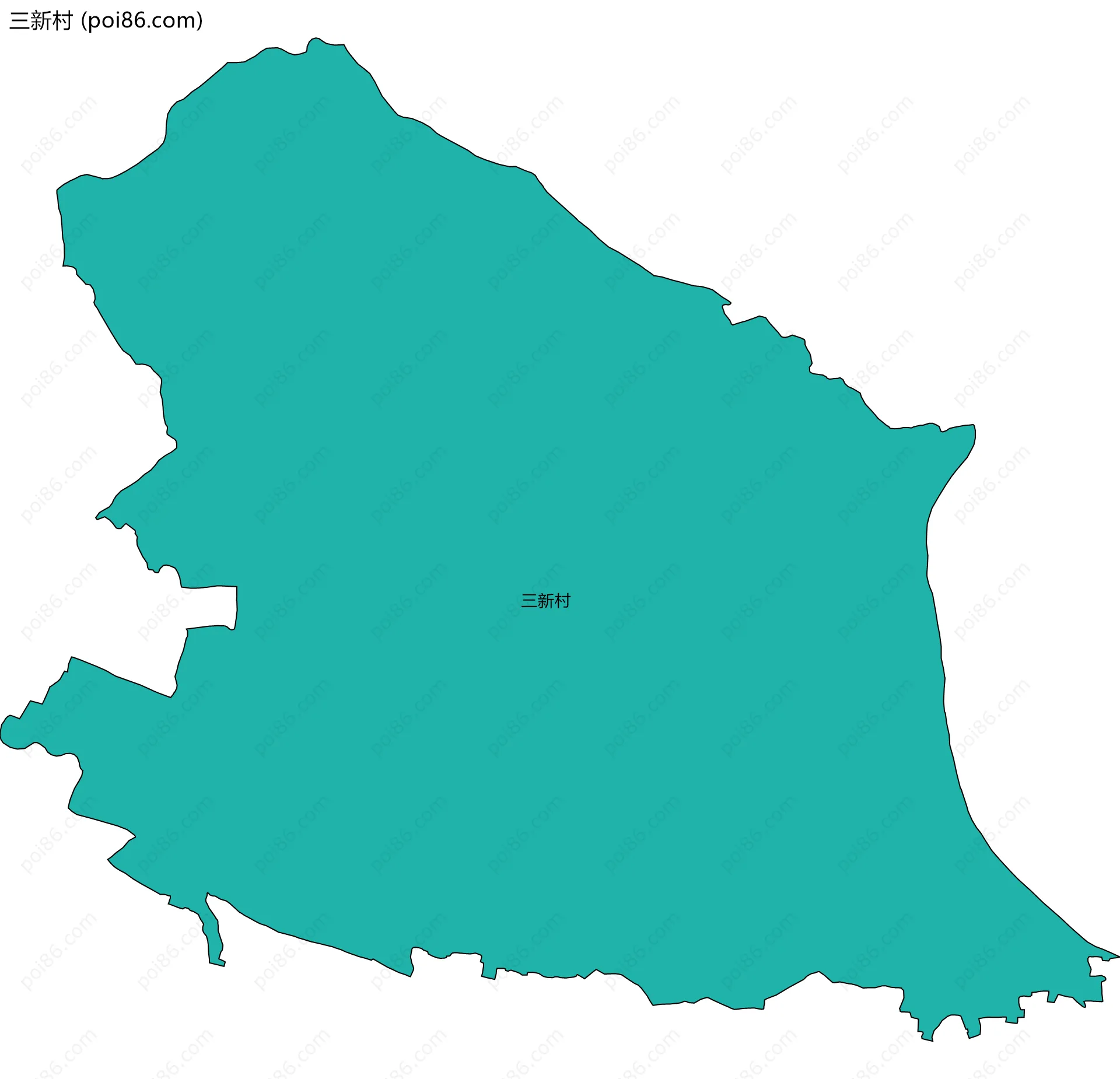三新村边界地图