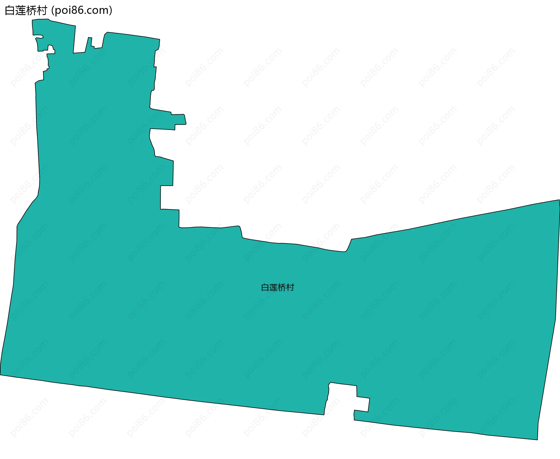 白莲桥村边界地图