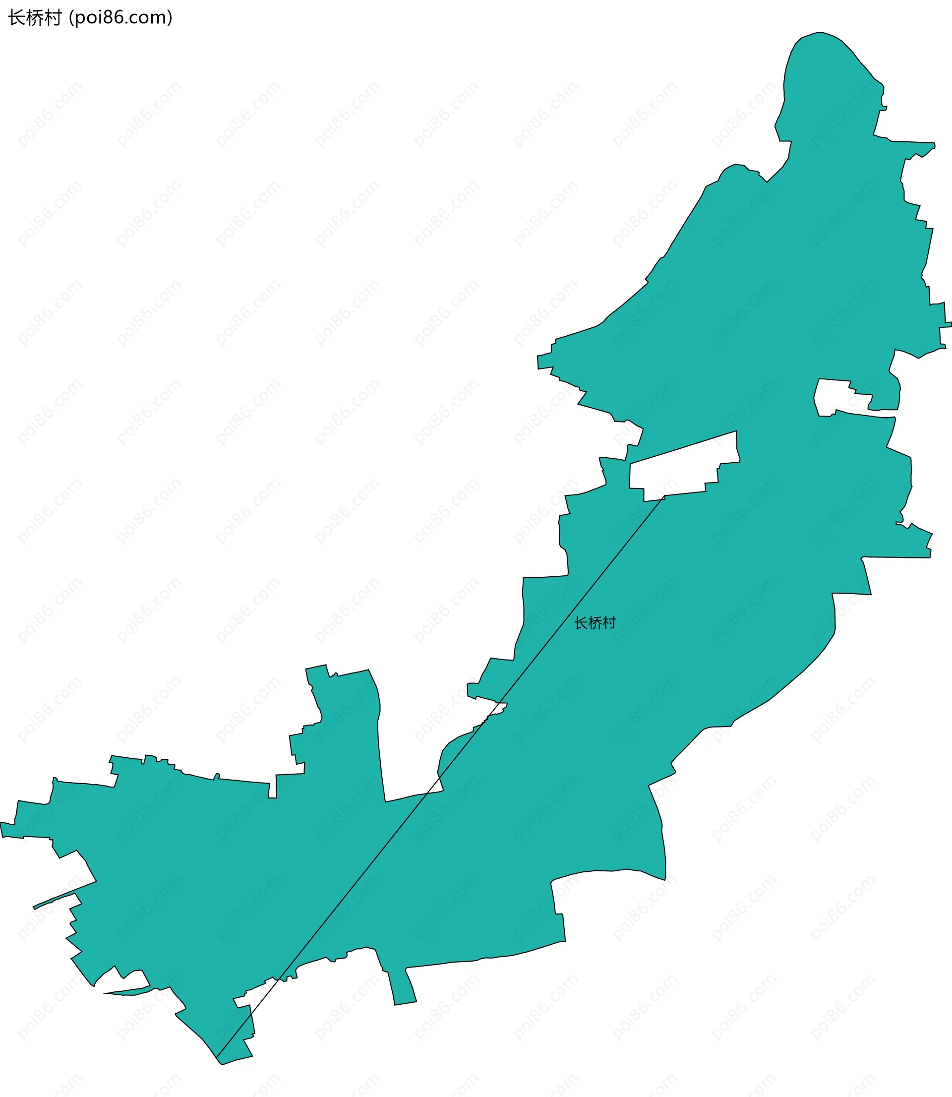 长桥村边界地图