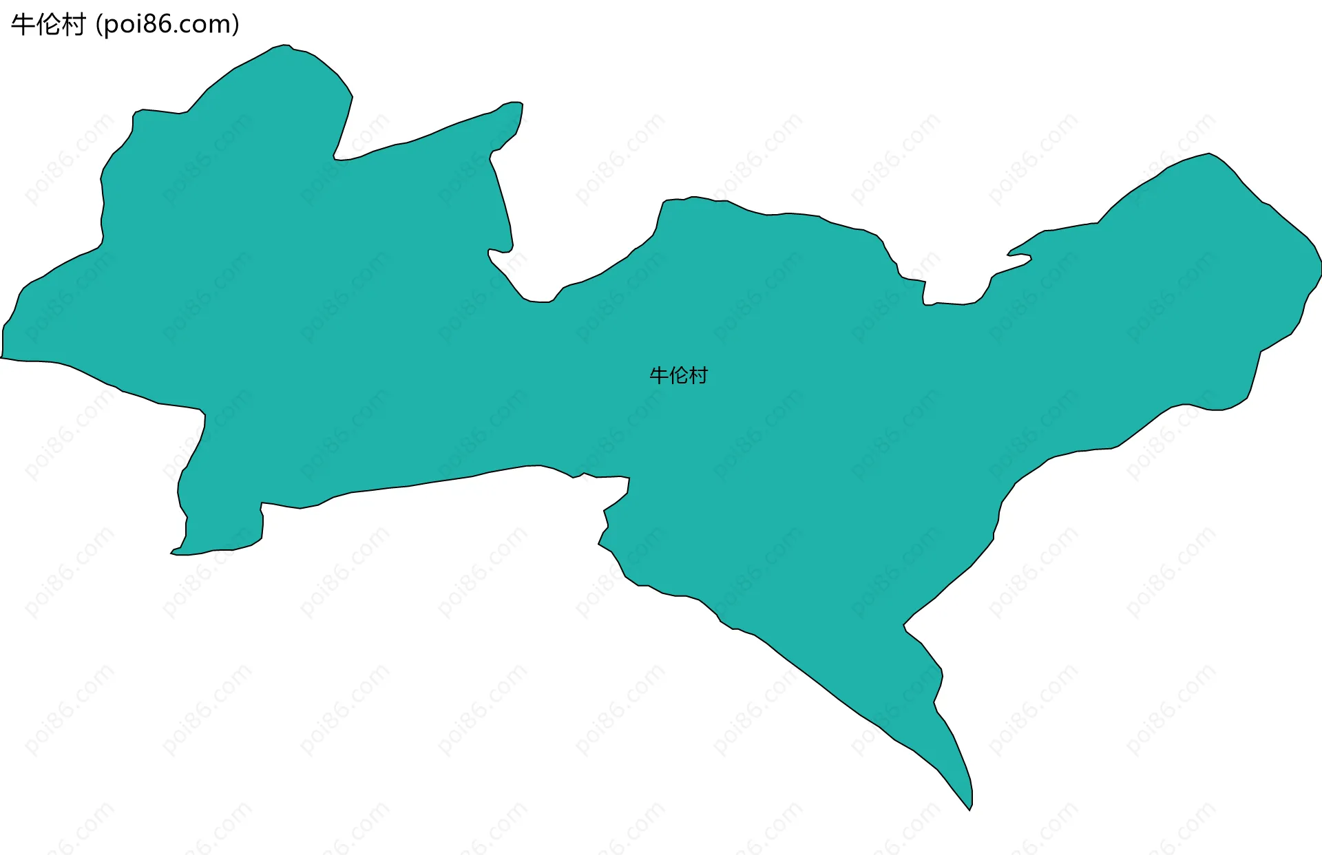 牛伦村边界地图