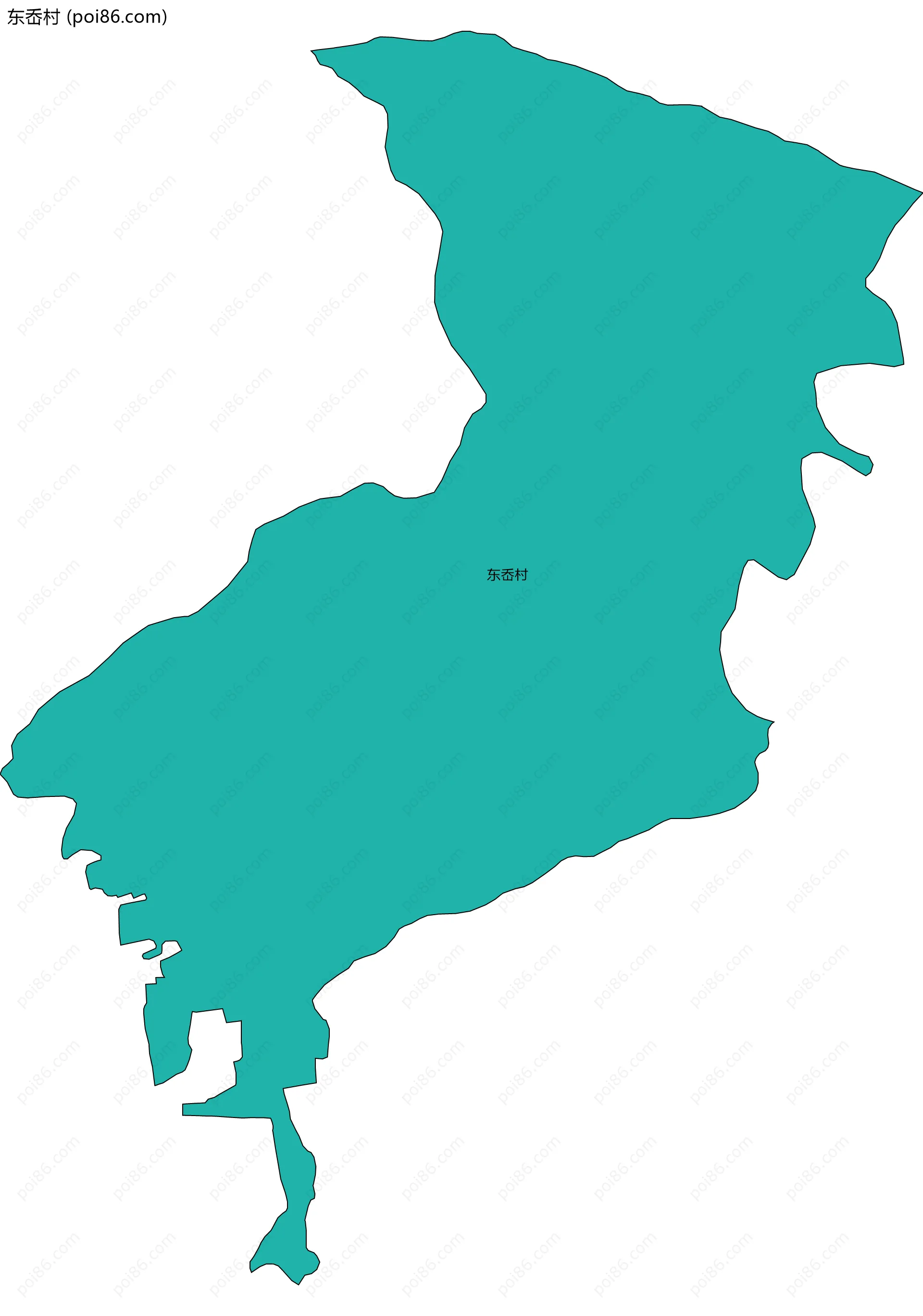 东岙村边界地图