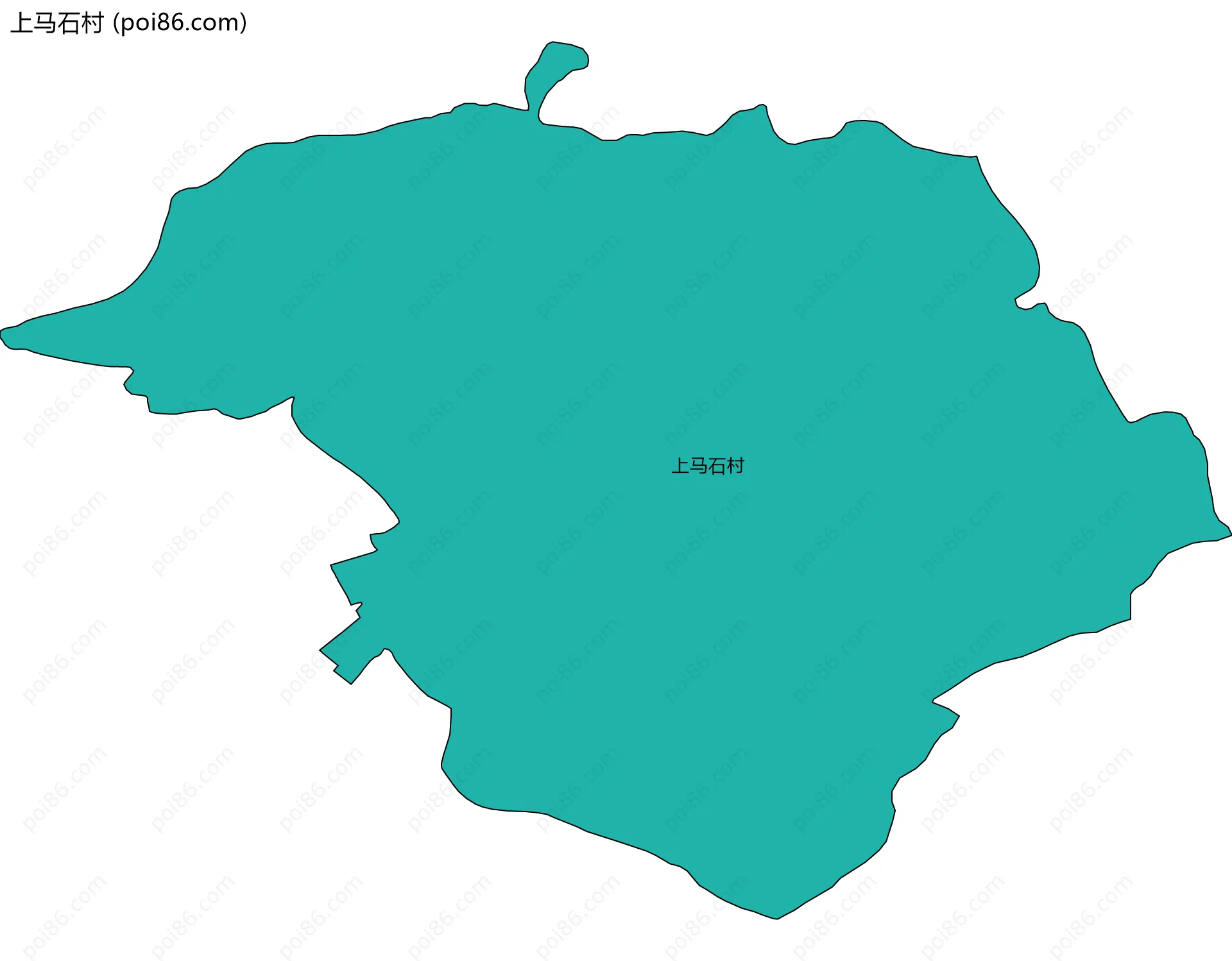 上马石村边界地图