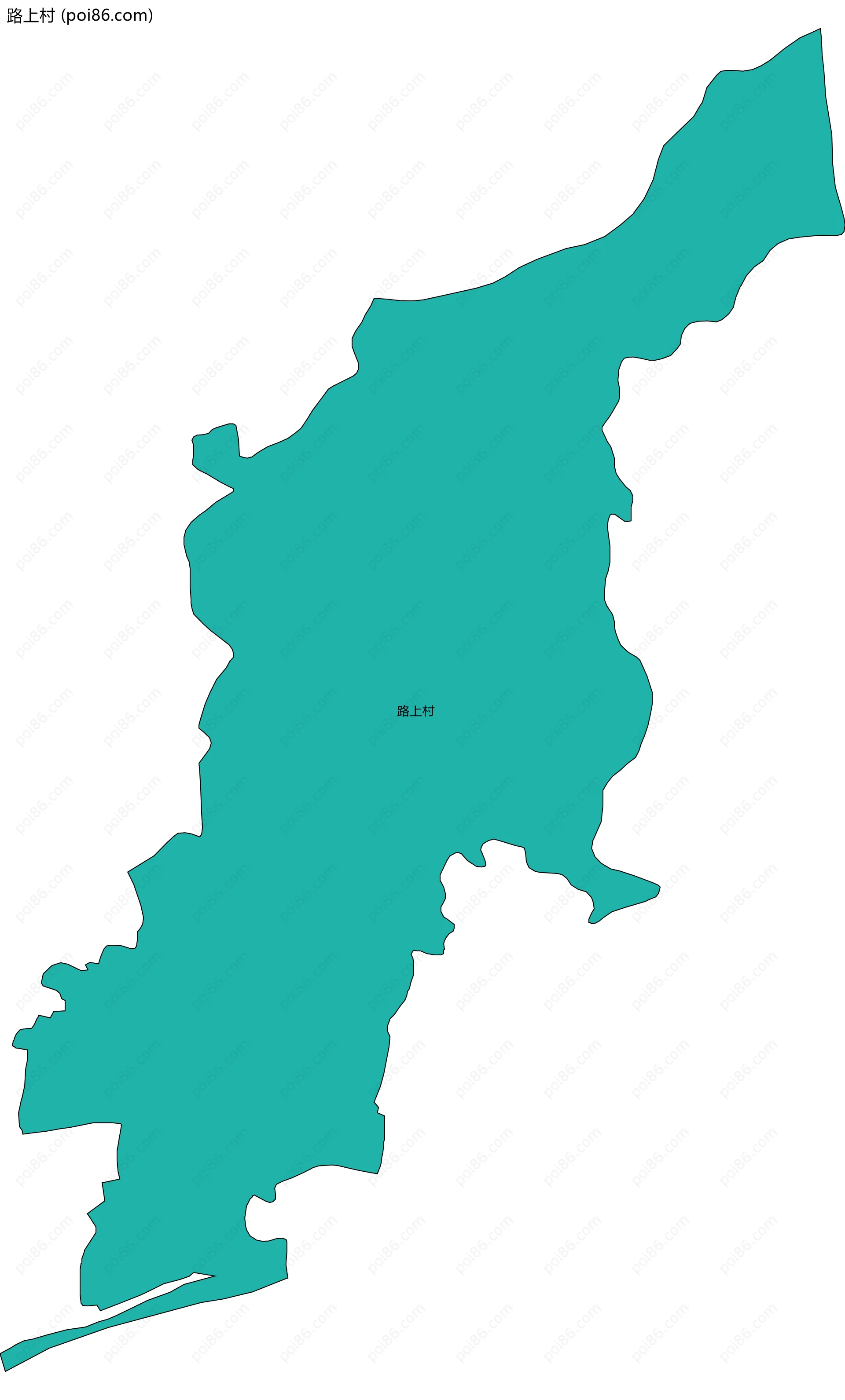 路上村边界地图