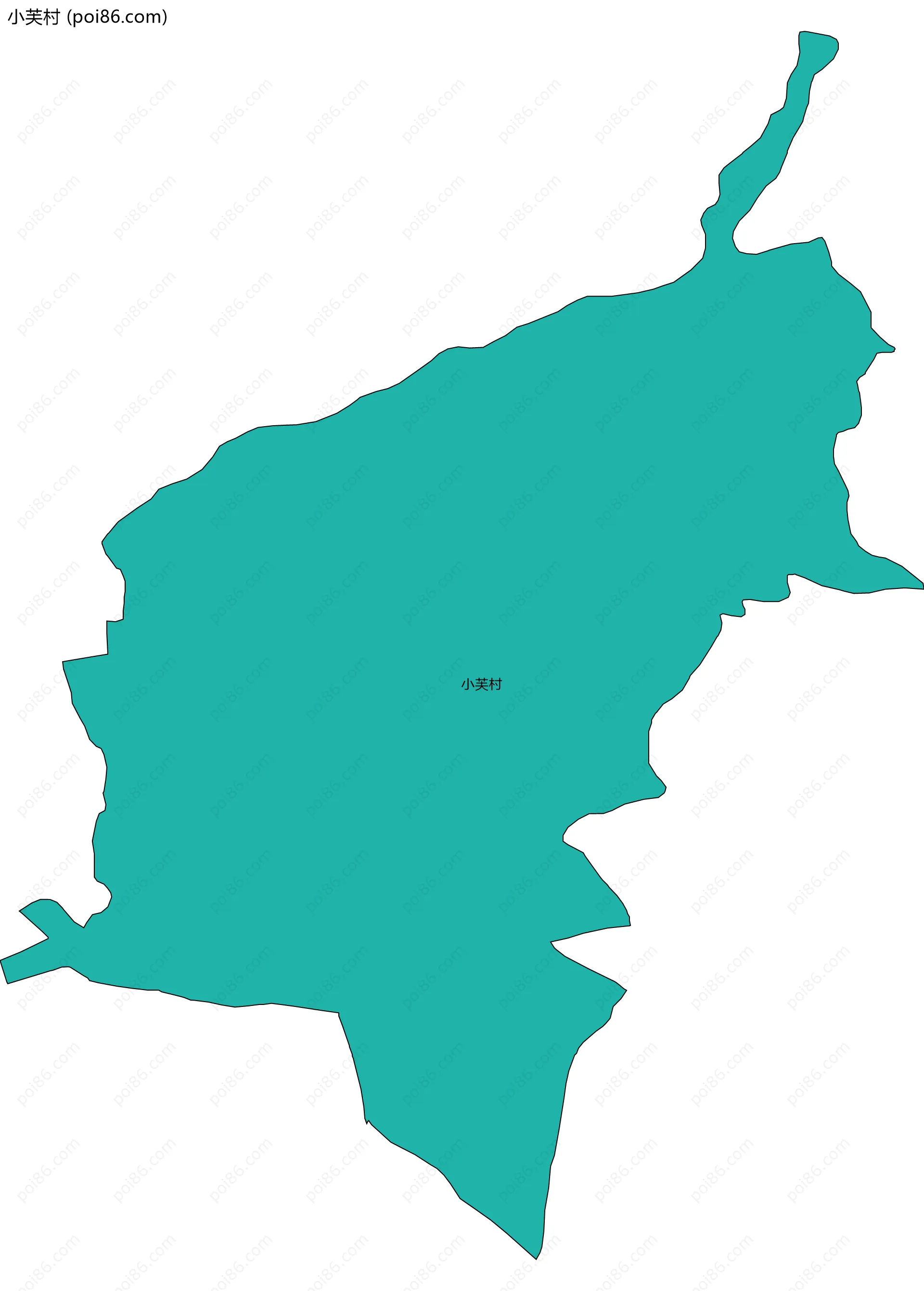 小芙村边界地图