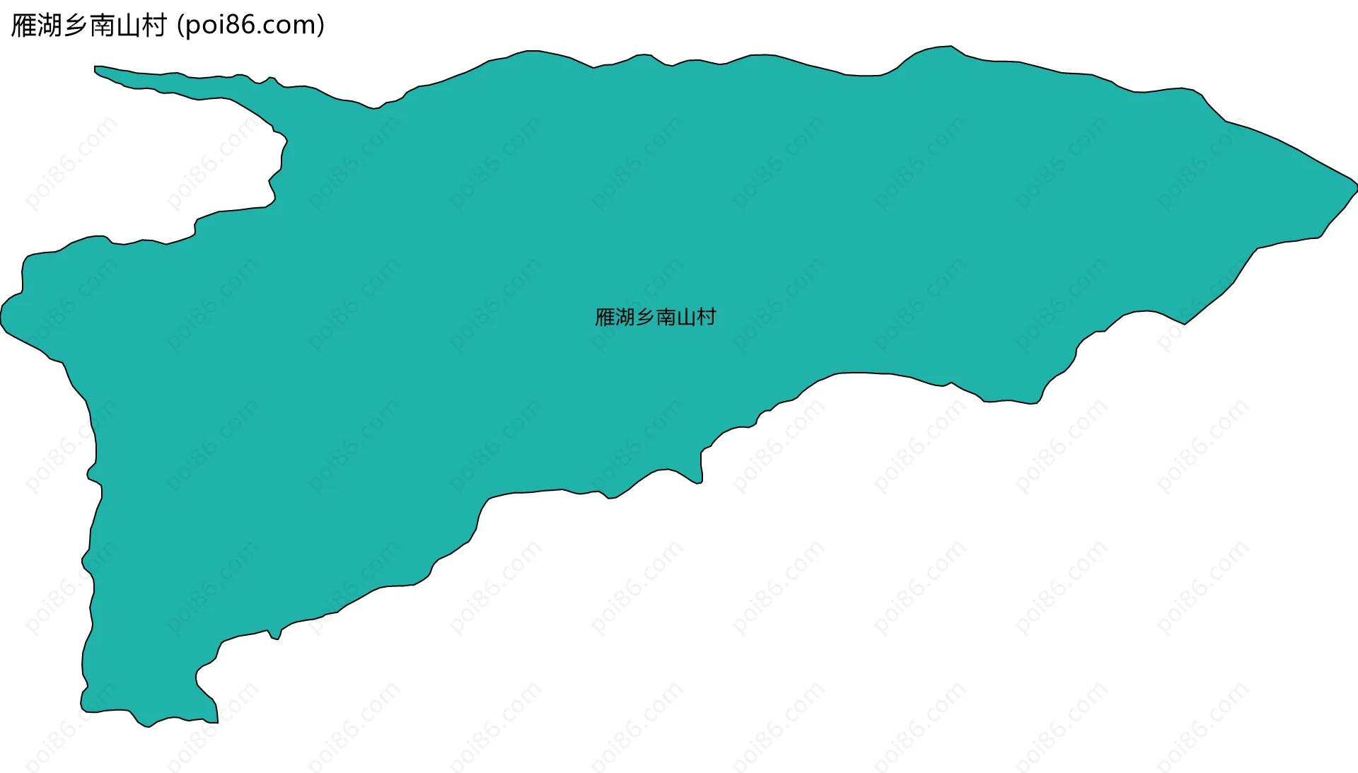 雁湖乡南山村边界地图
