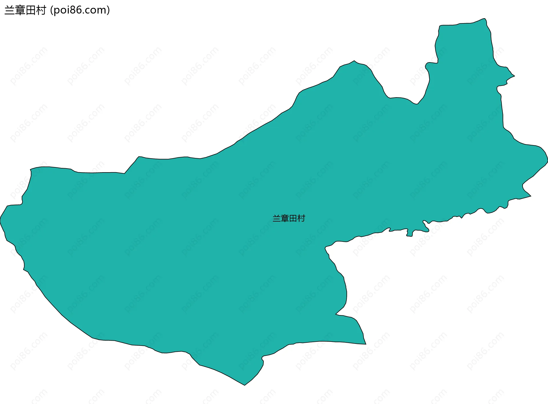 兰章田村边界地图