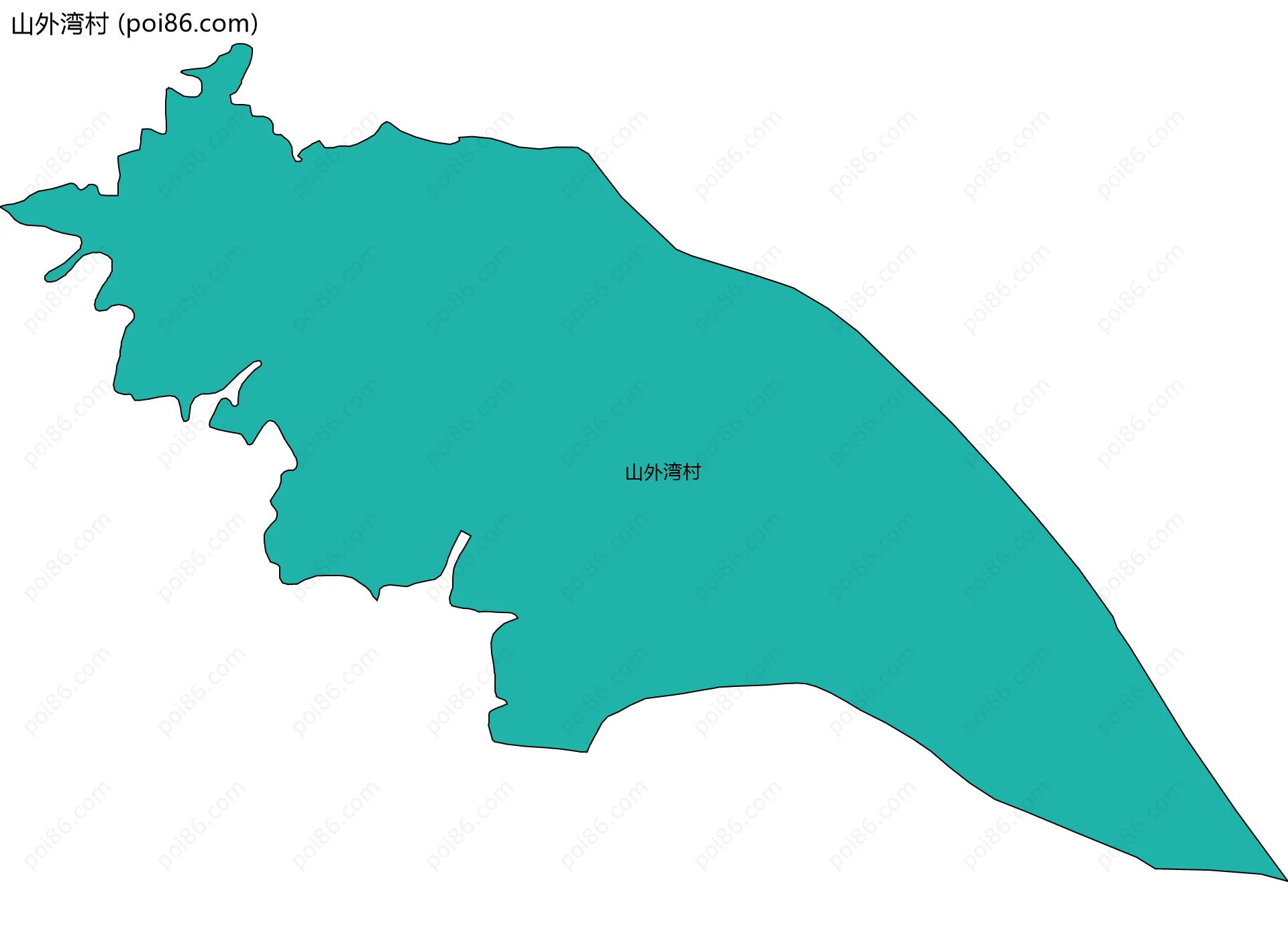 山外湾村边界地图