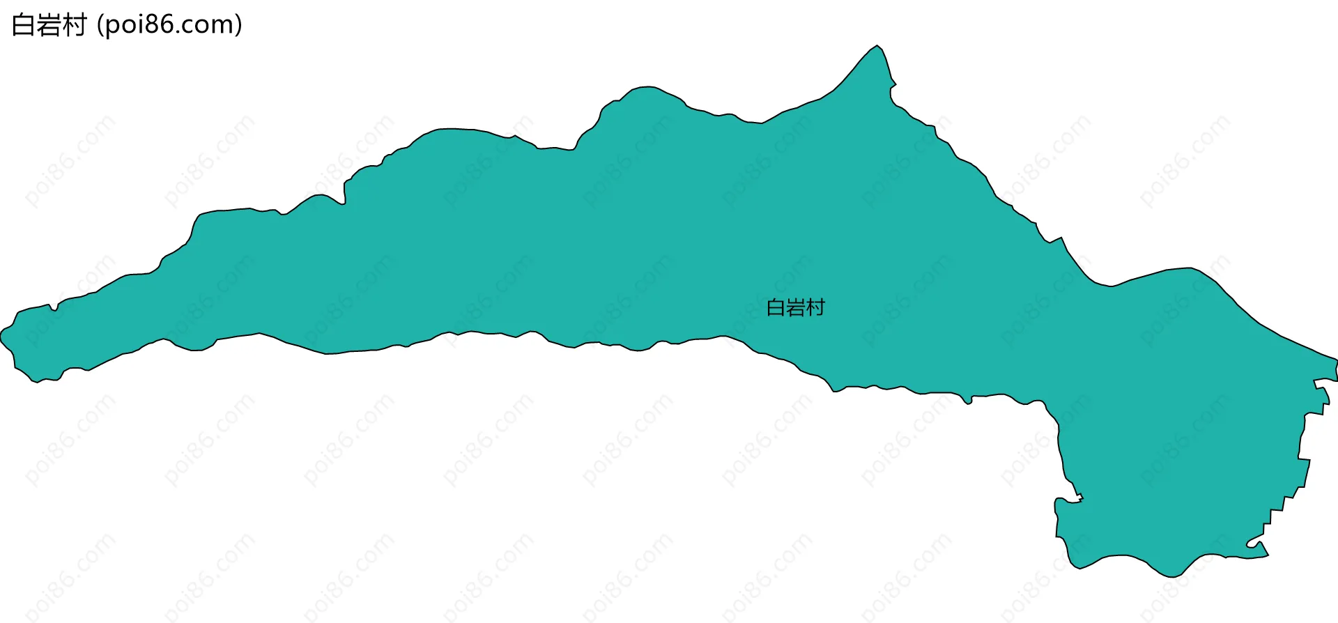 白岩村边界地图