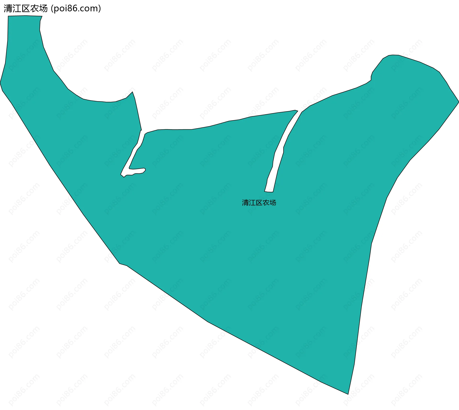 清江区农场边界地图