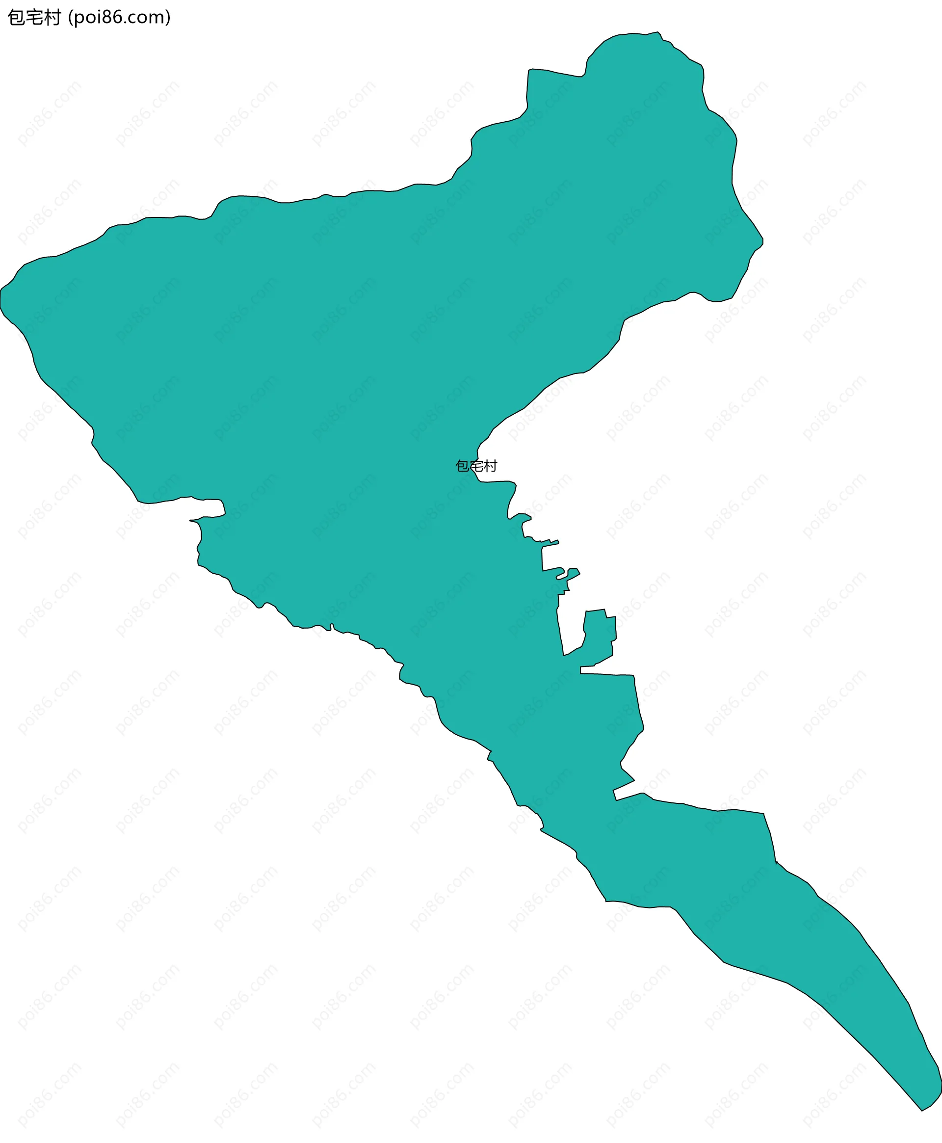 包宅村边界地图