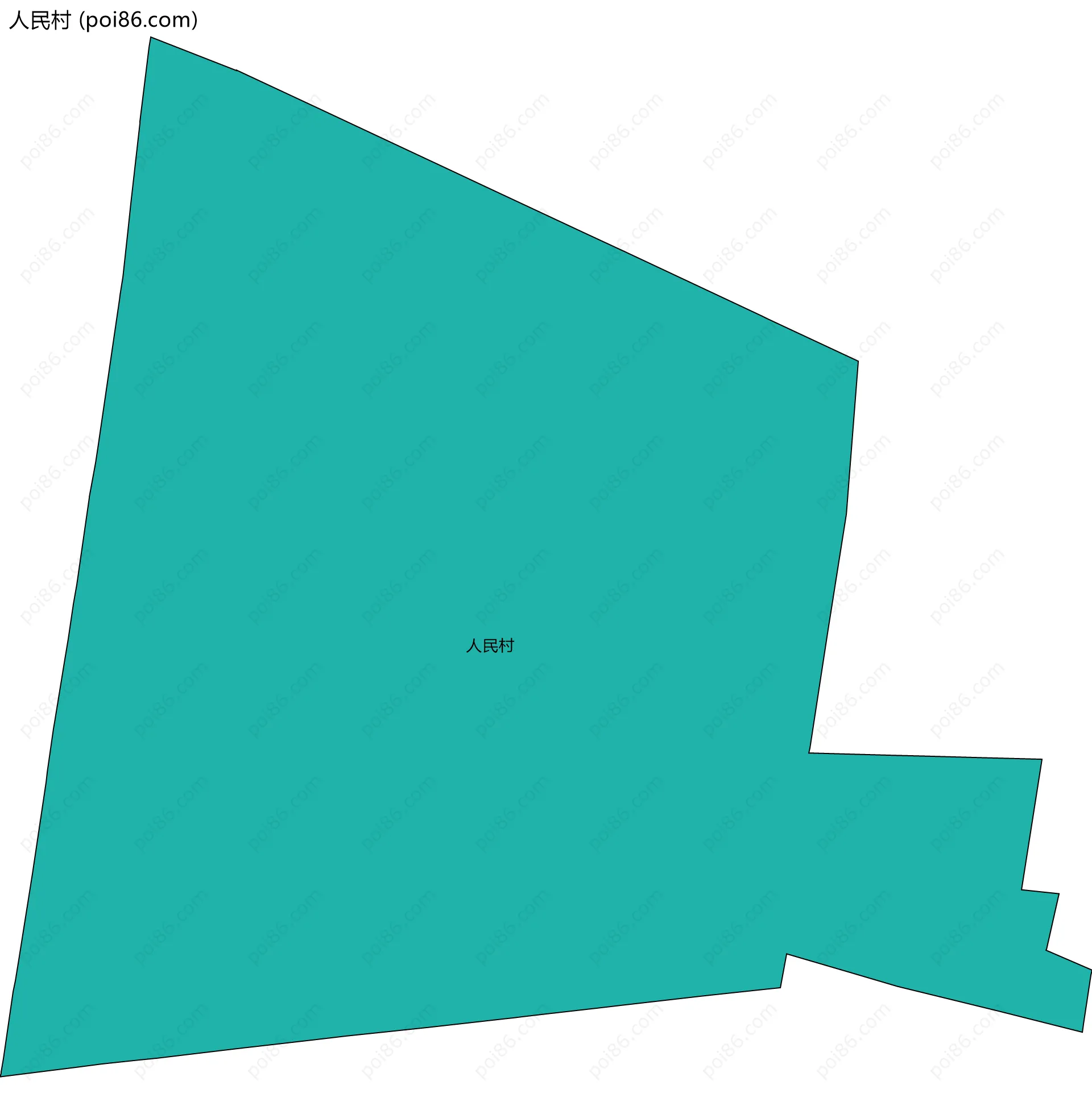 人民村边界地图