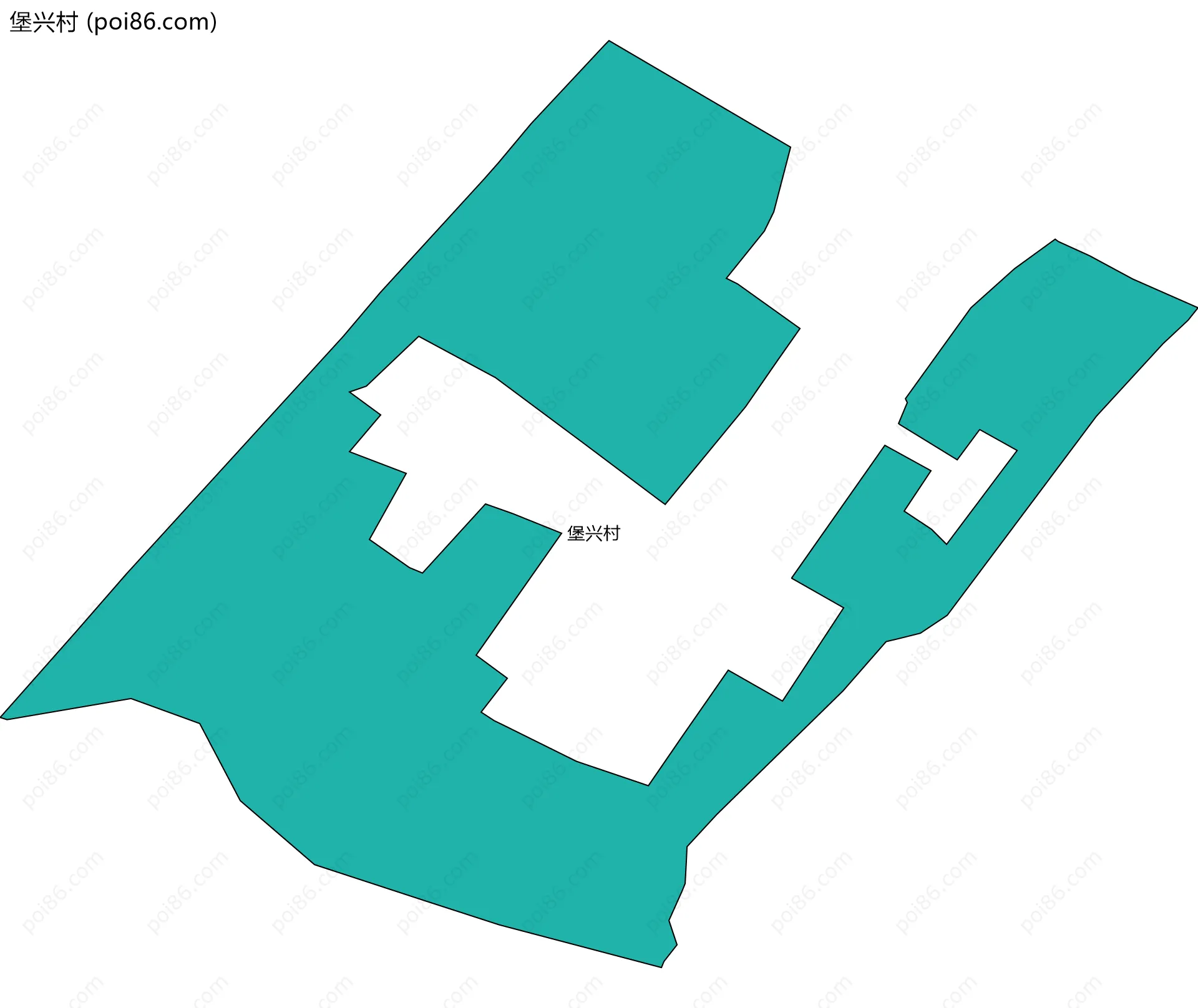 堡兴村边界地图