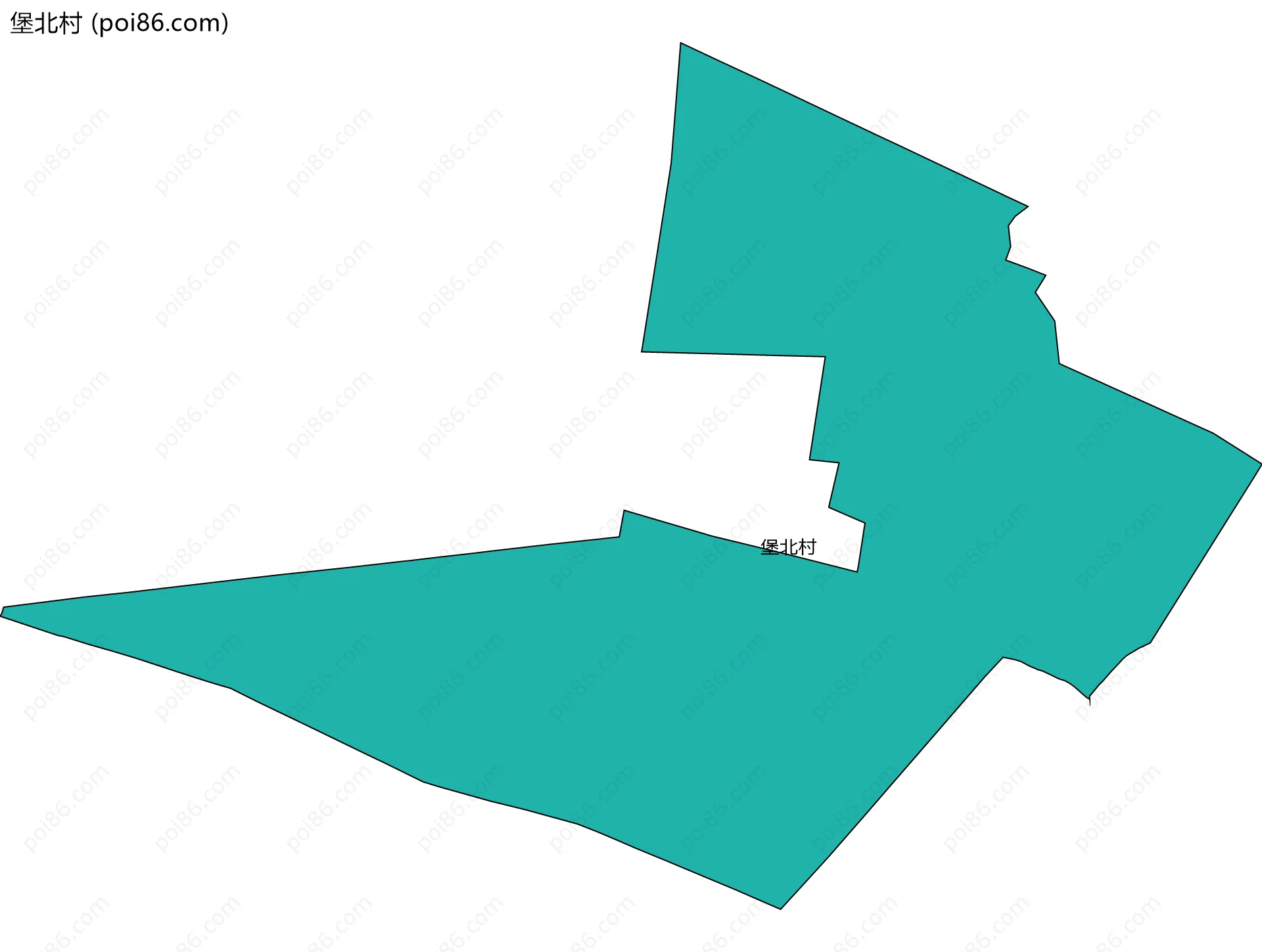 堡北村边界地图