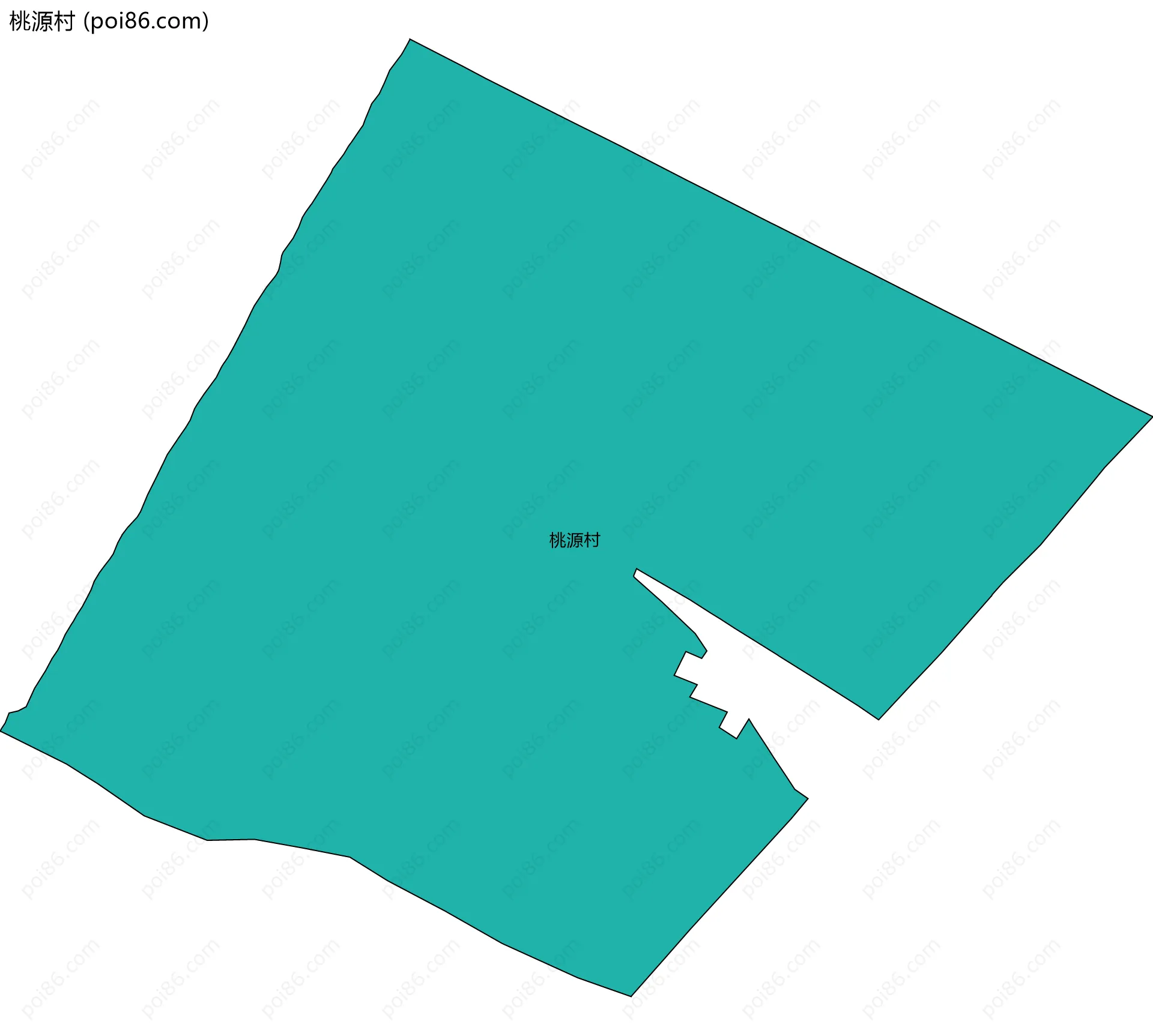 桃源村边界地图