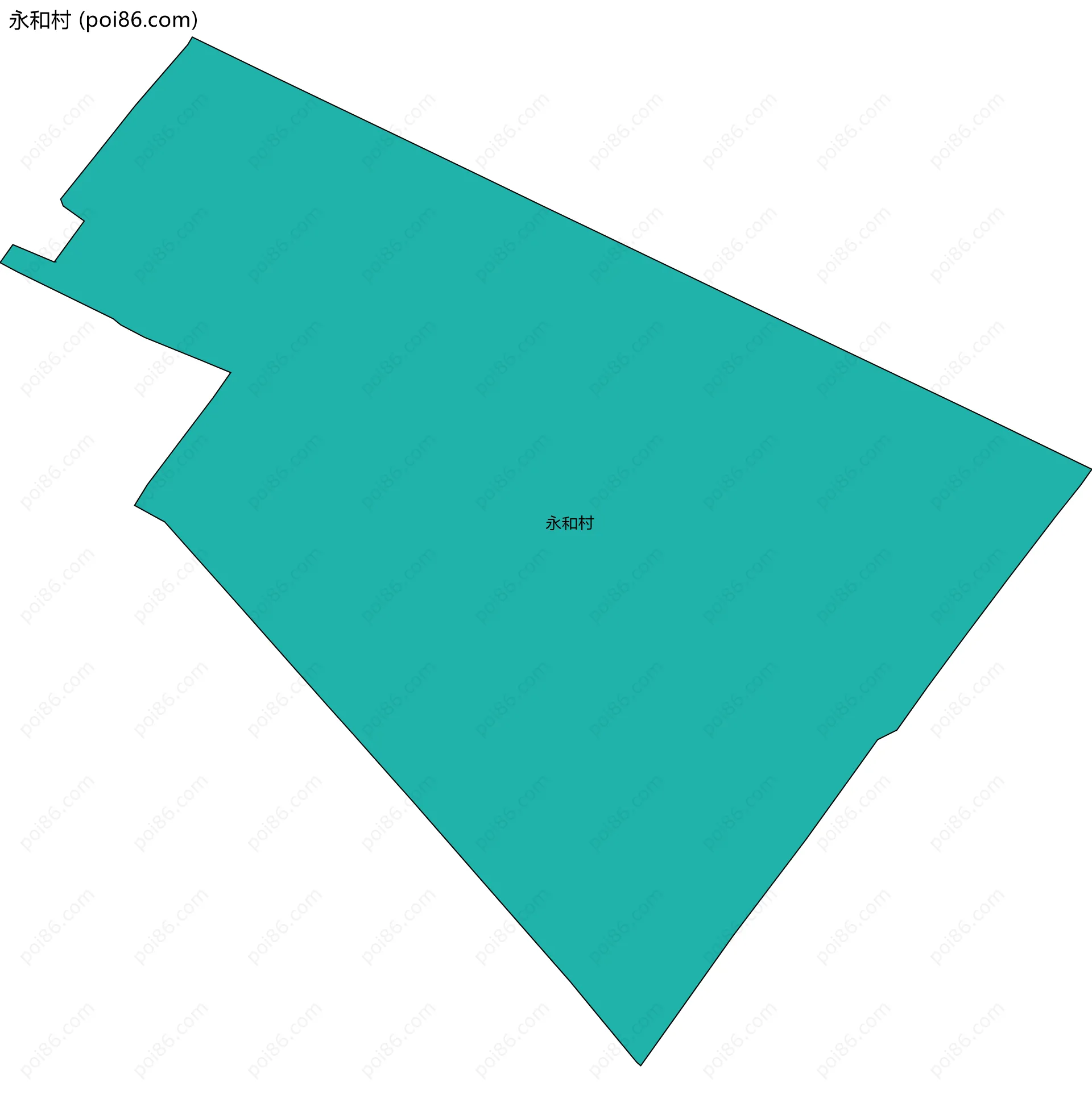 永和村边界地图