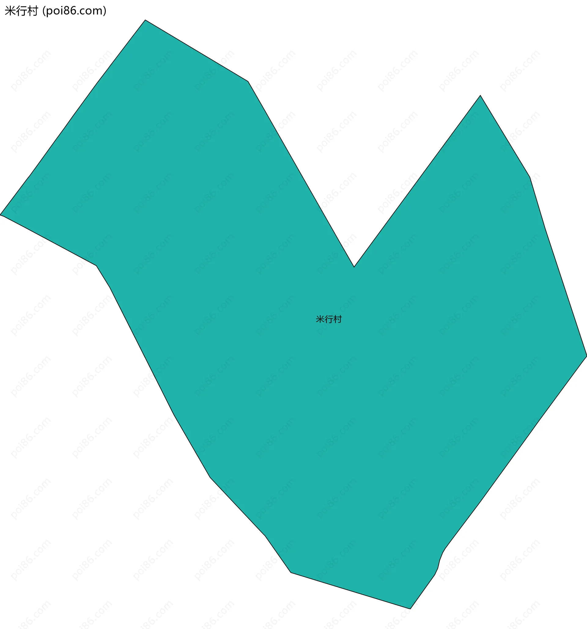 米行村边界地图