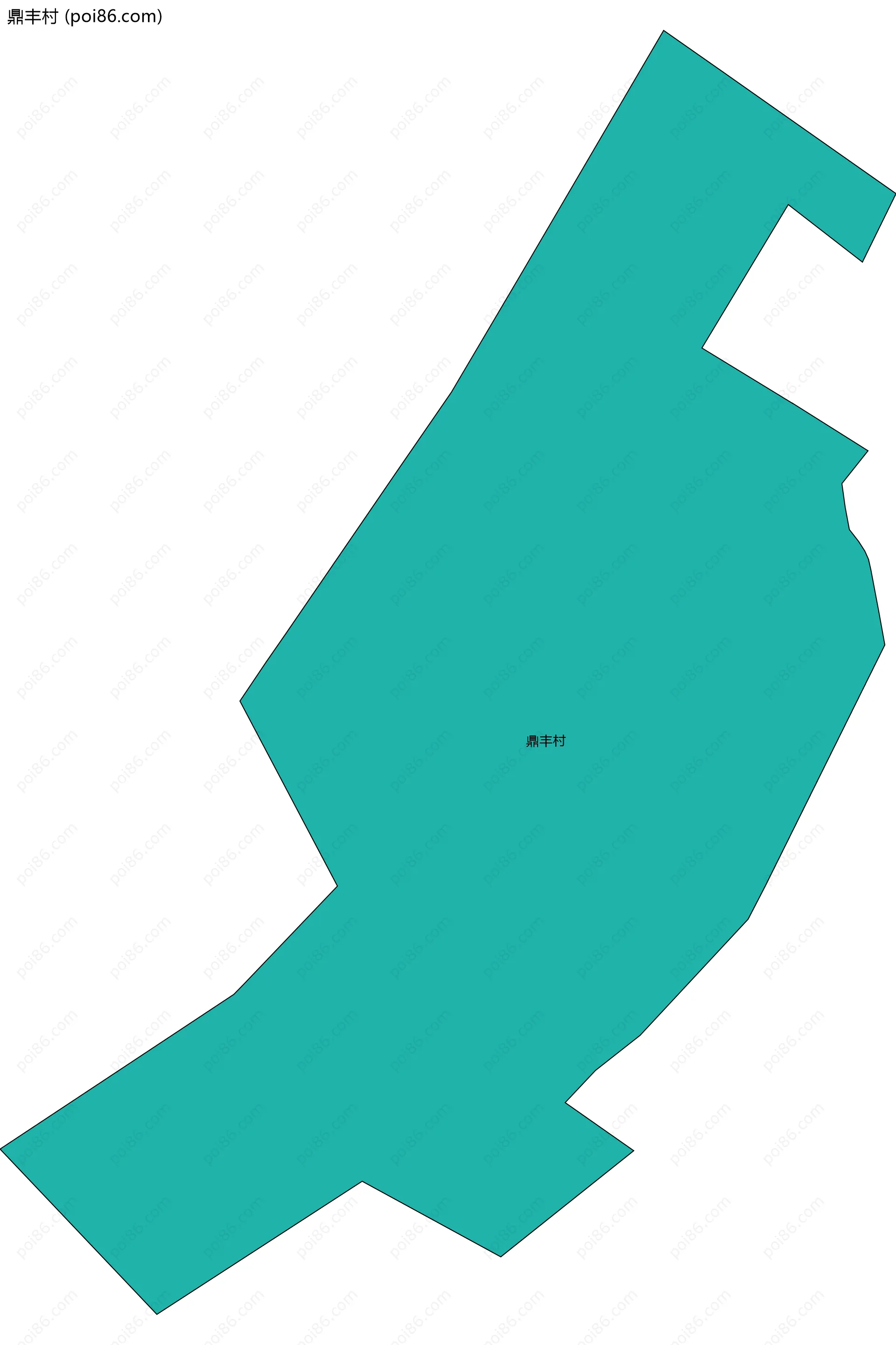 鼎丰村边界地图