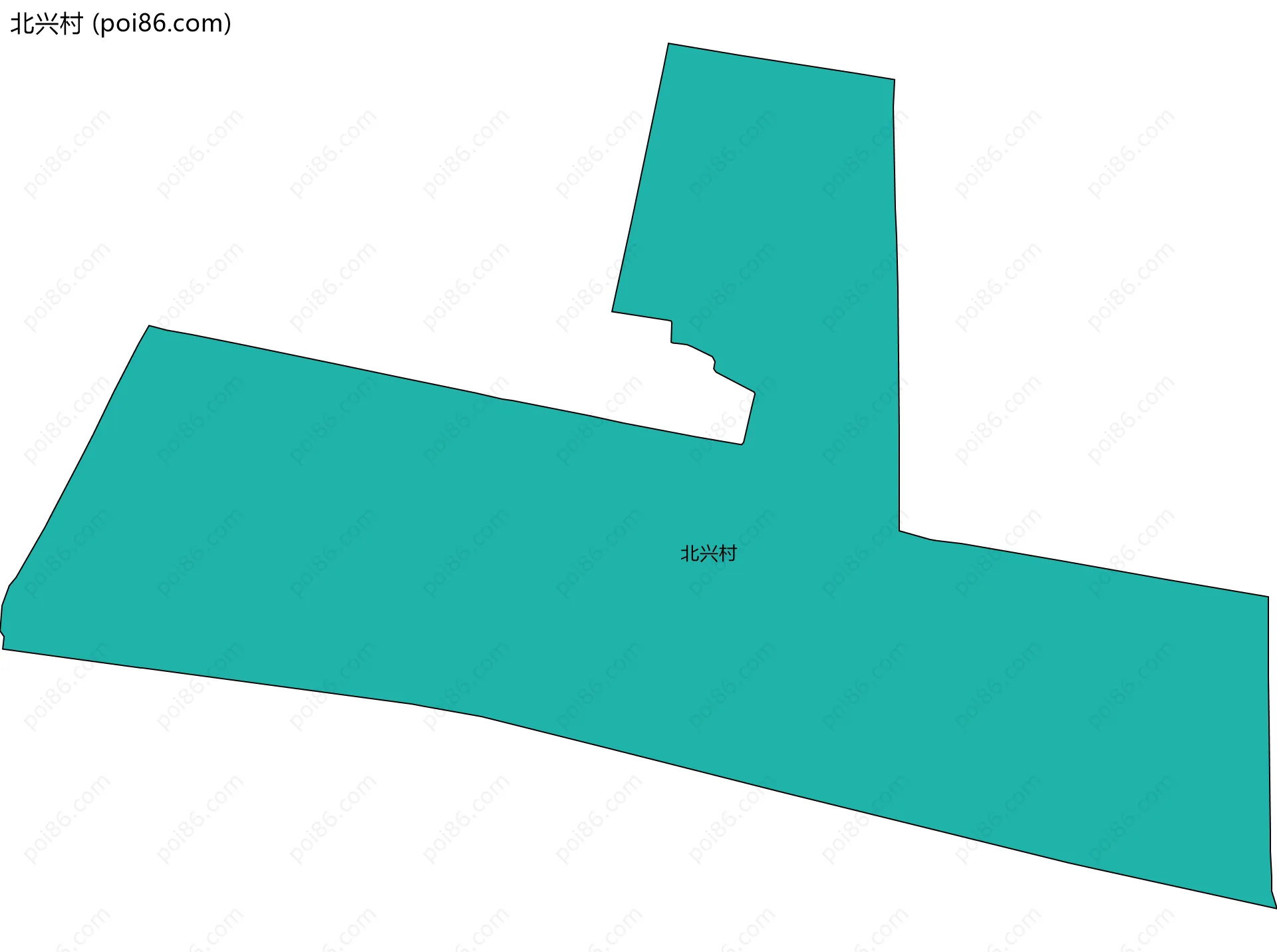 北兴村边界地图
