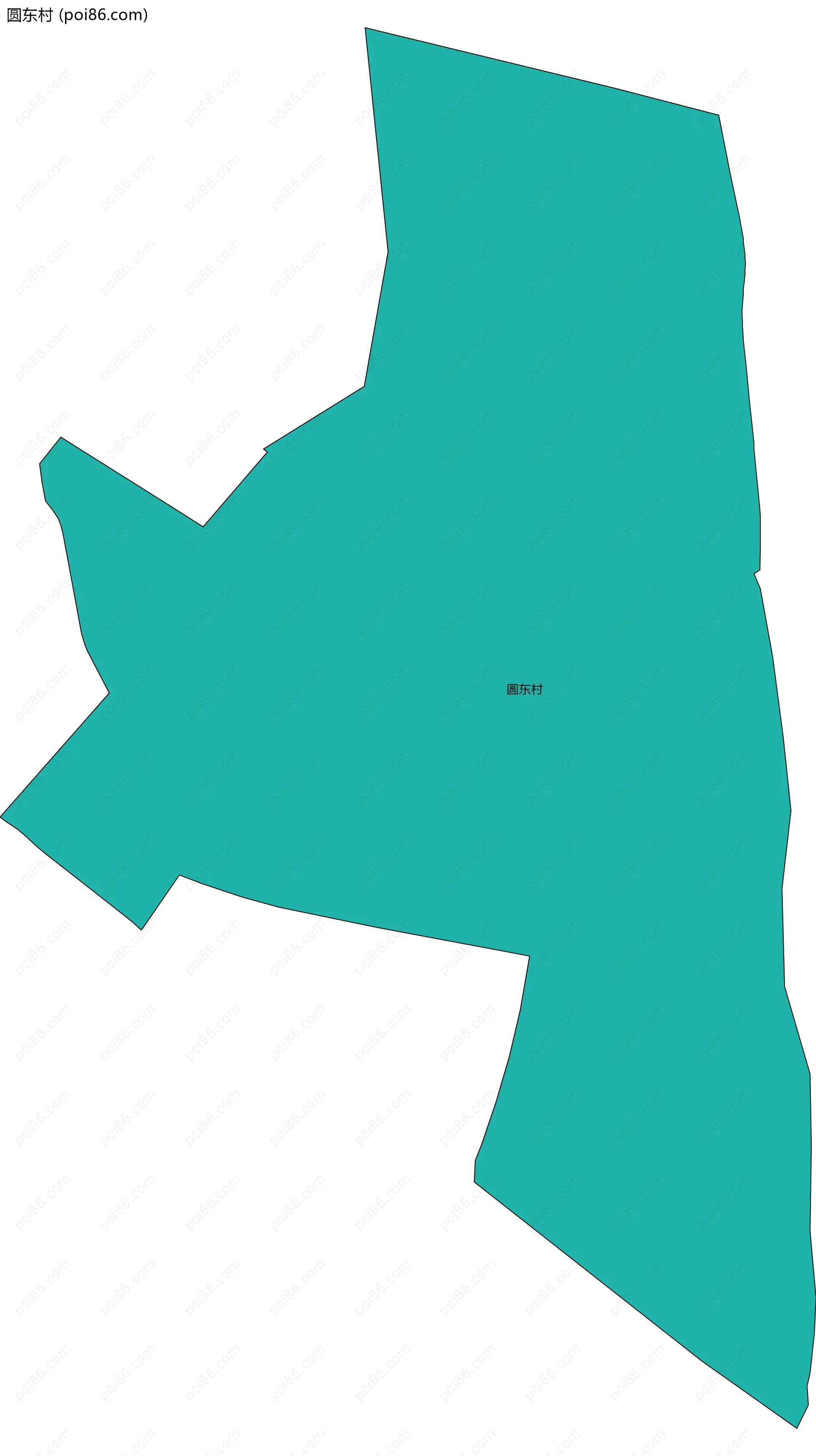 圆东村边界地图