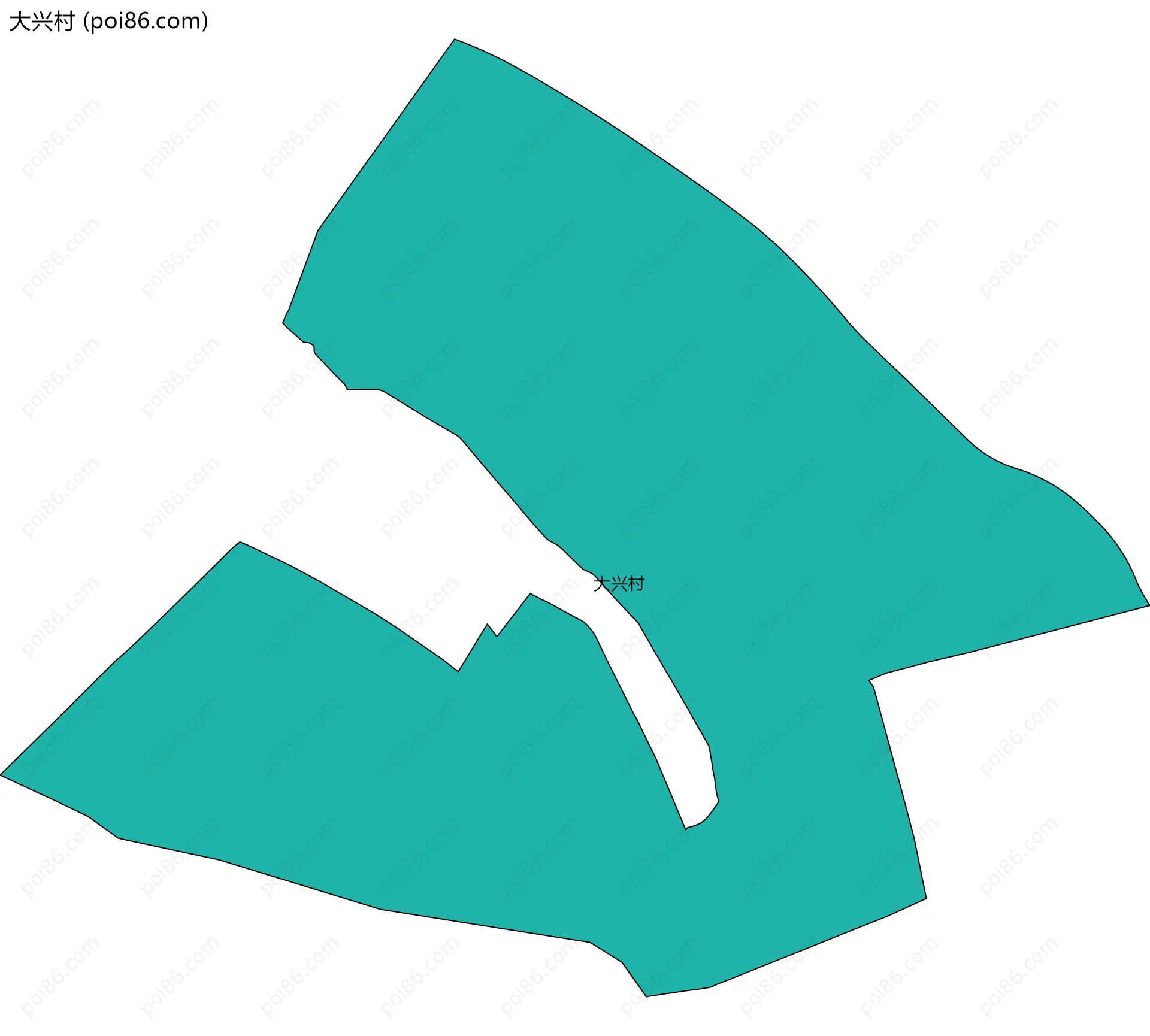 大兴村边界地图