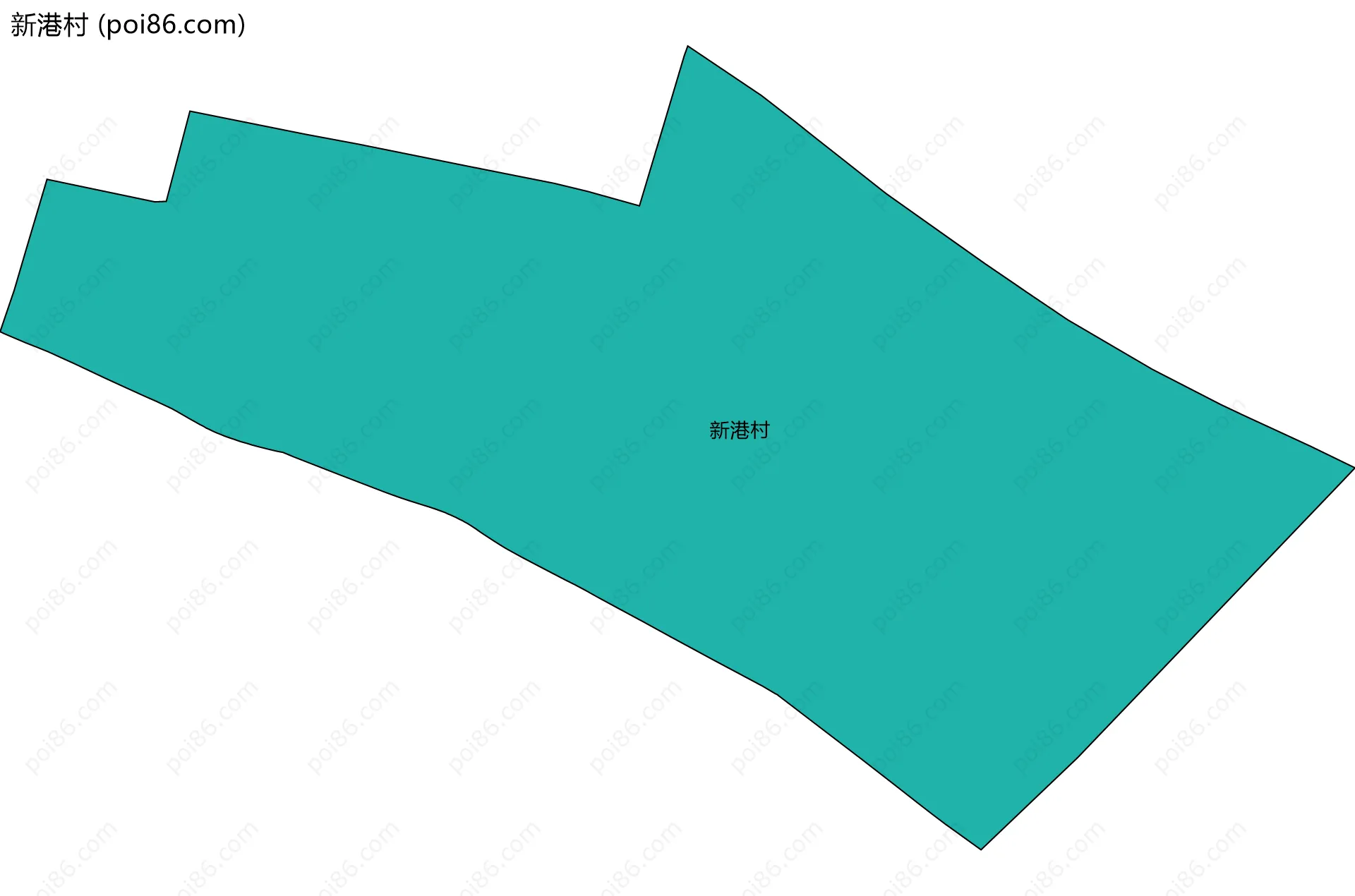 新港村边界地图