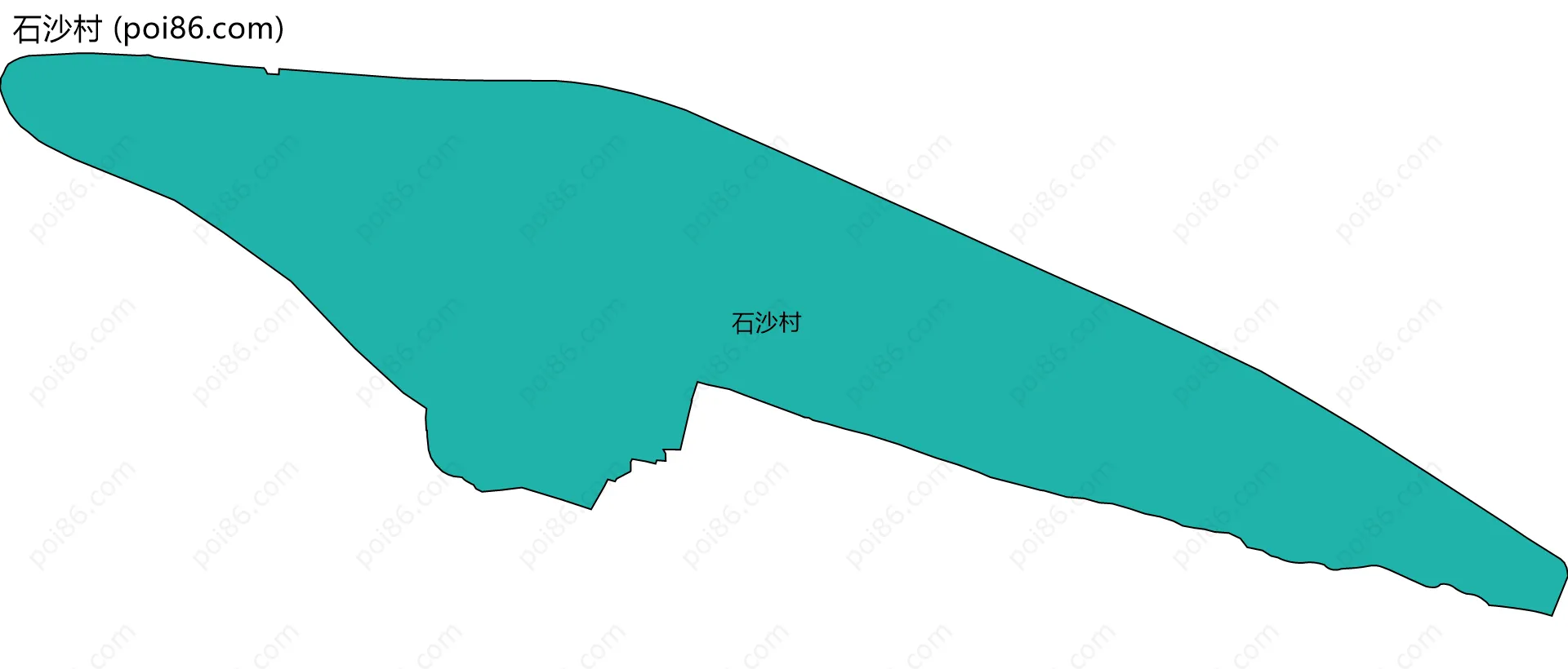 石沙村边界地图