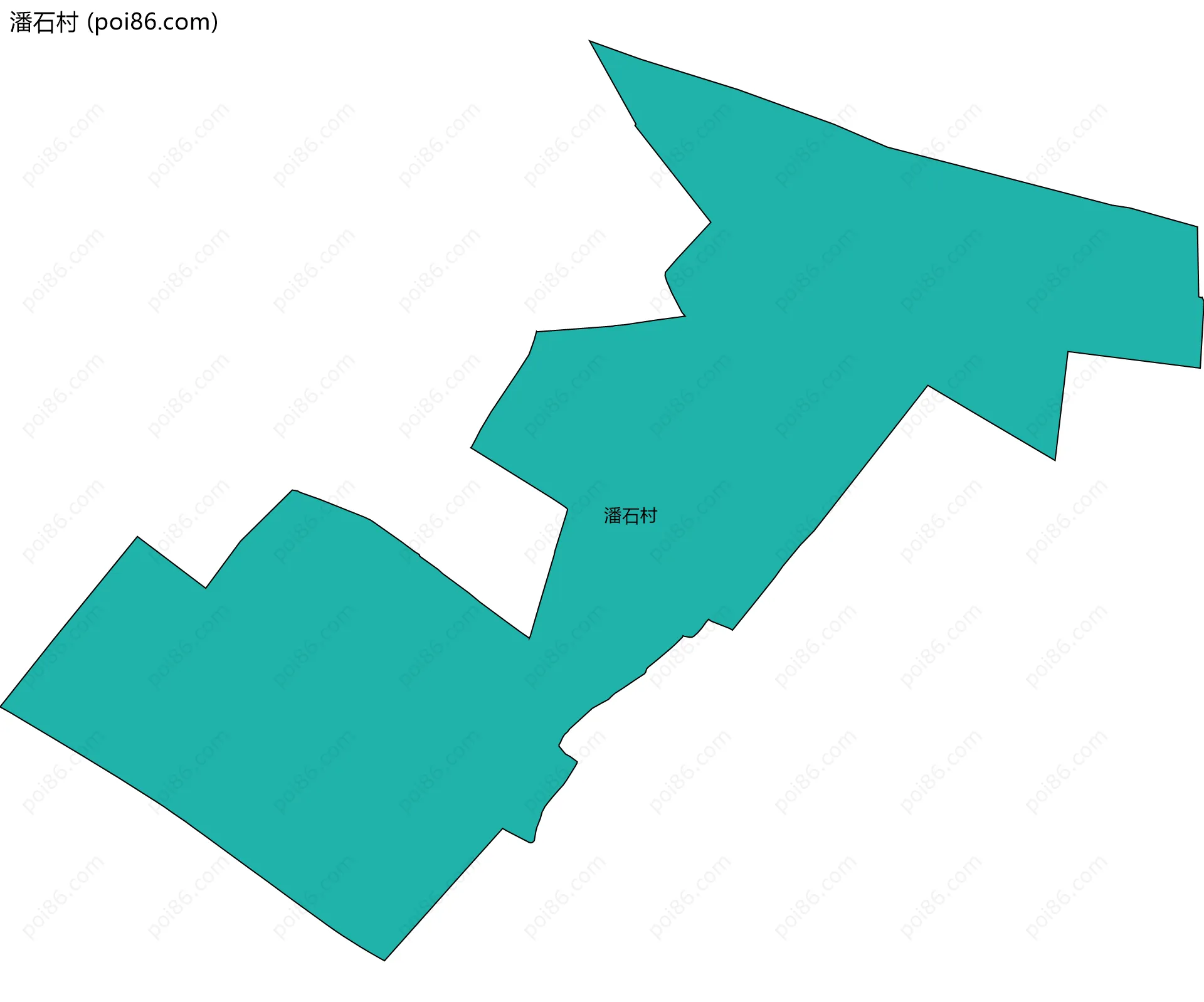 潘石村边界地图