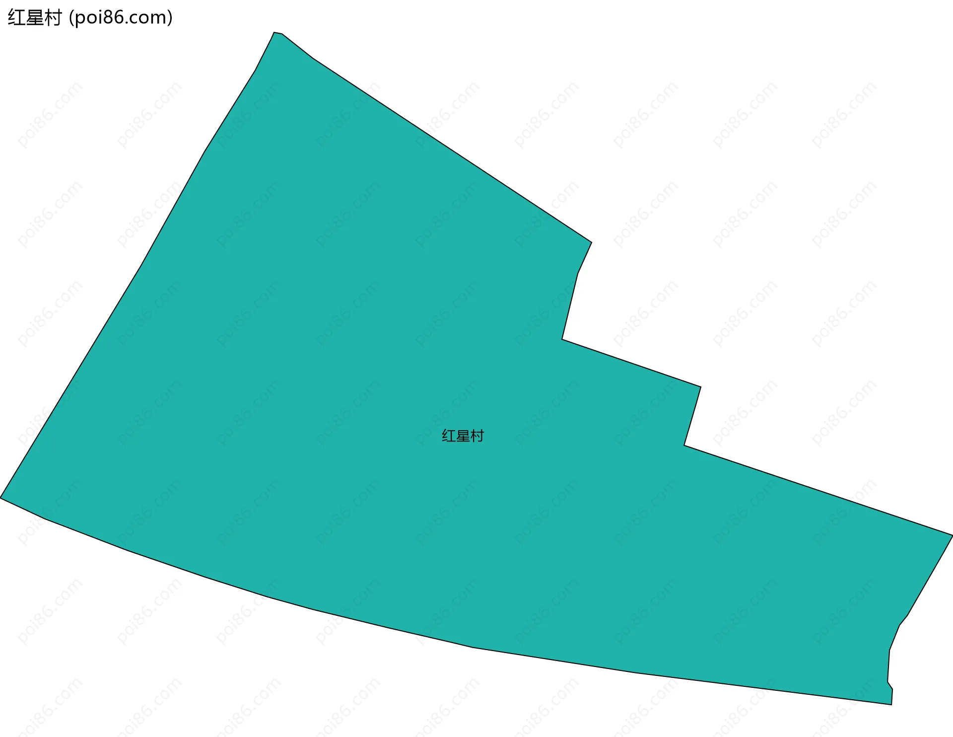 红星村边界地图