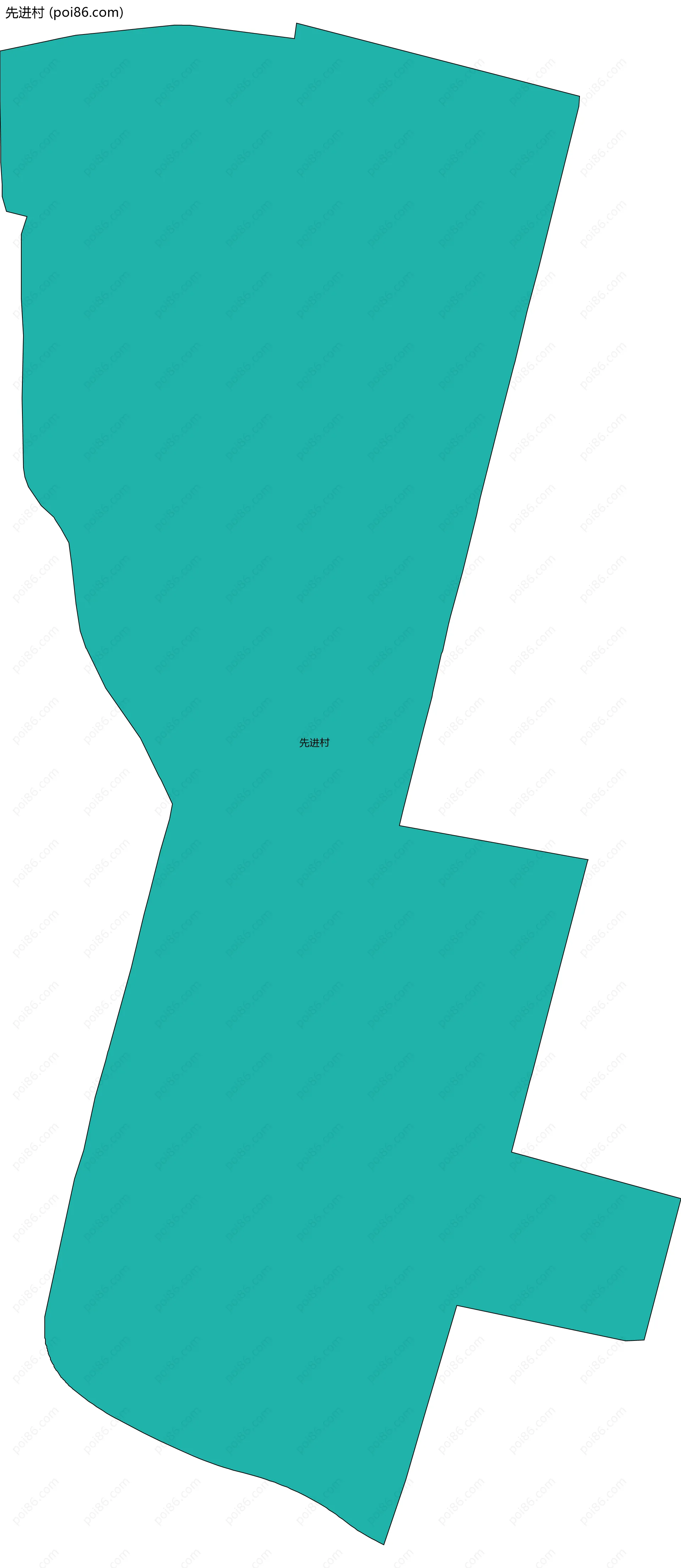 先进村边界地图