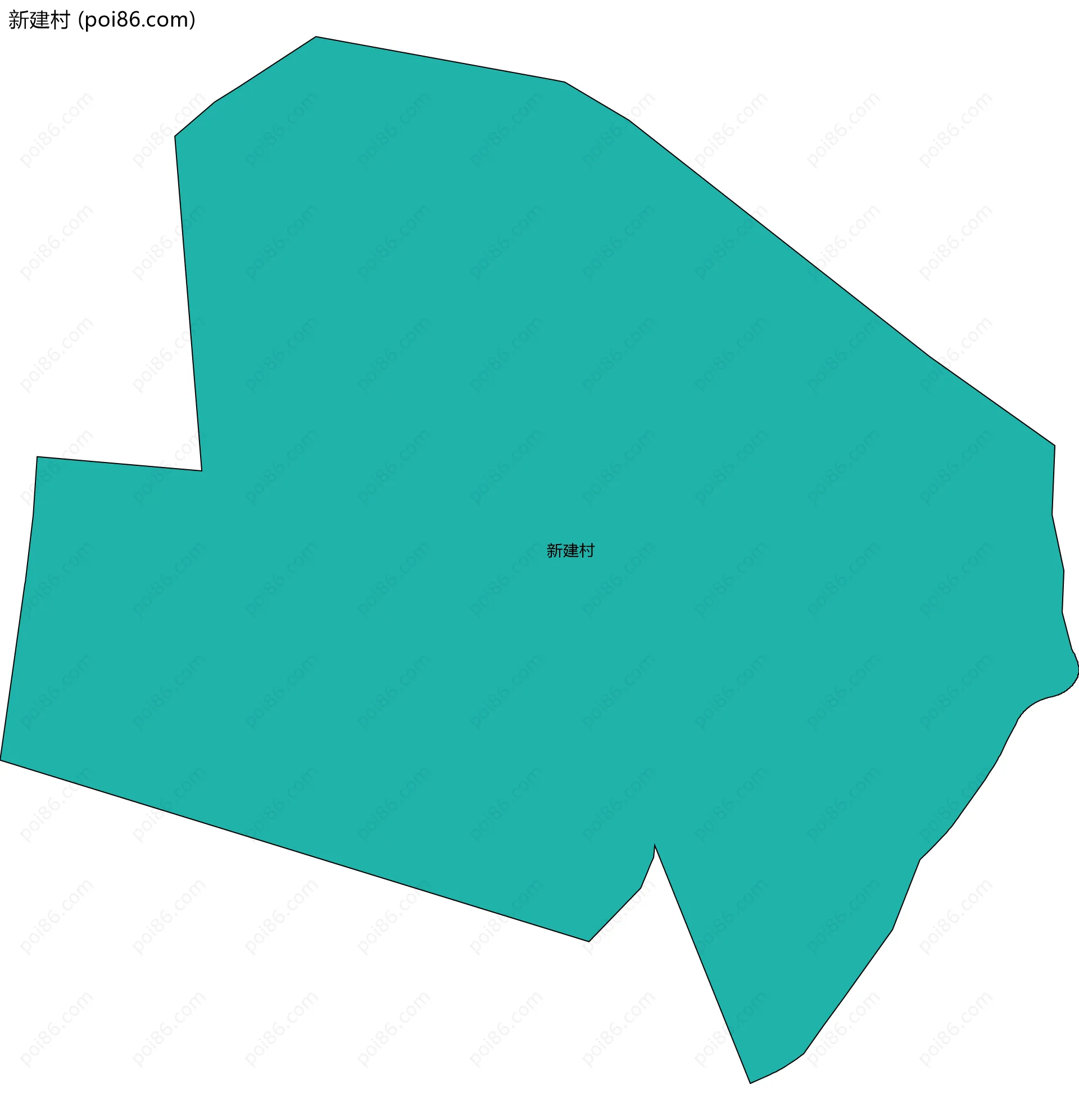 新建村边界地图
