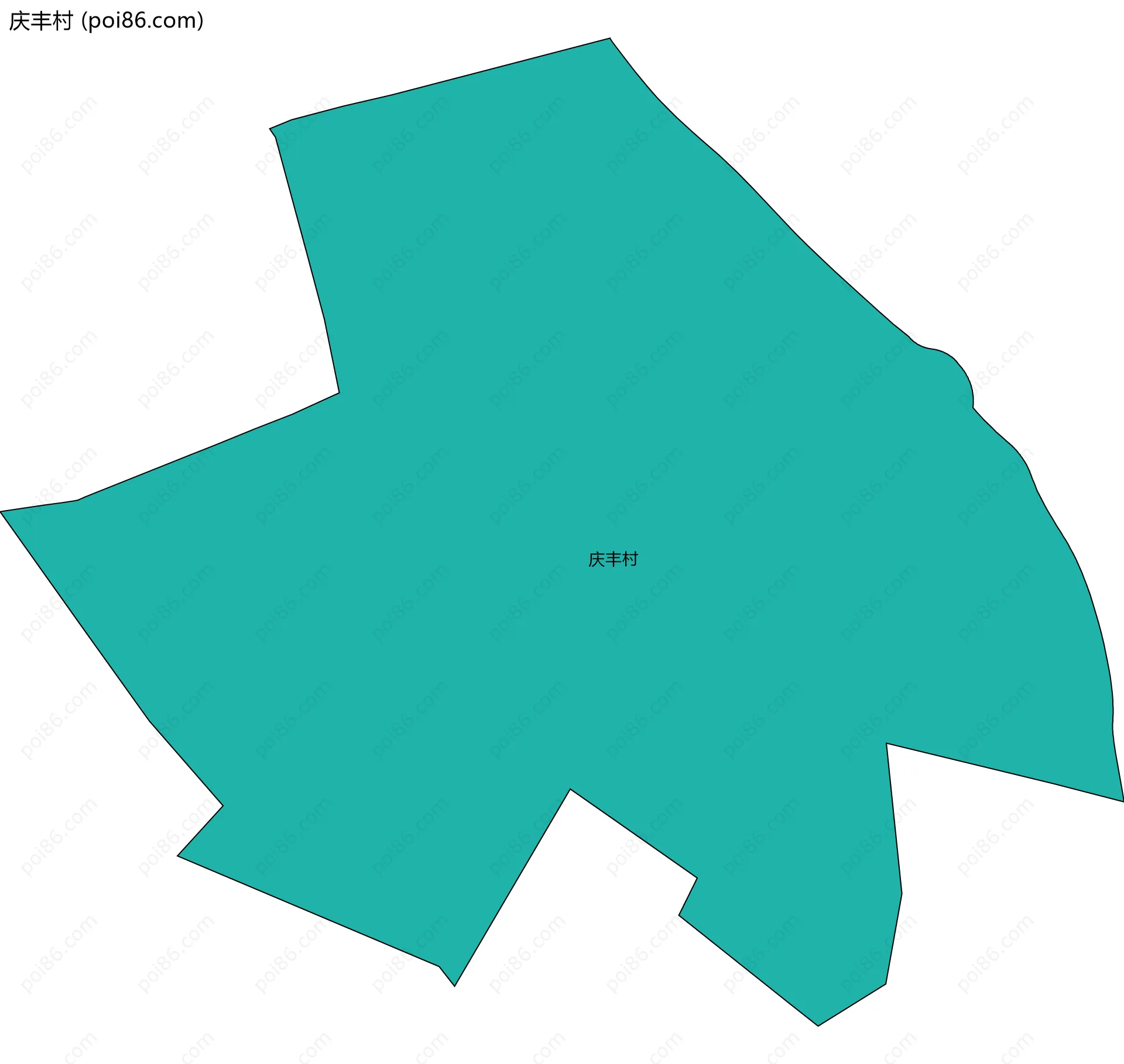 庆丰村边界地图