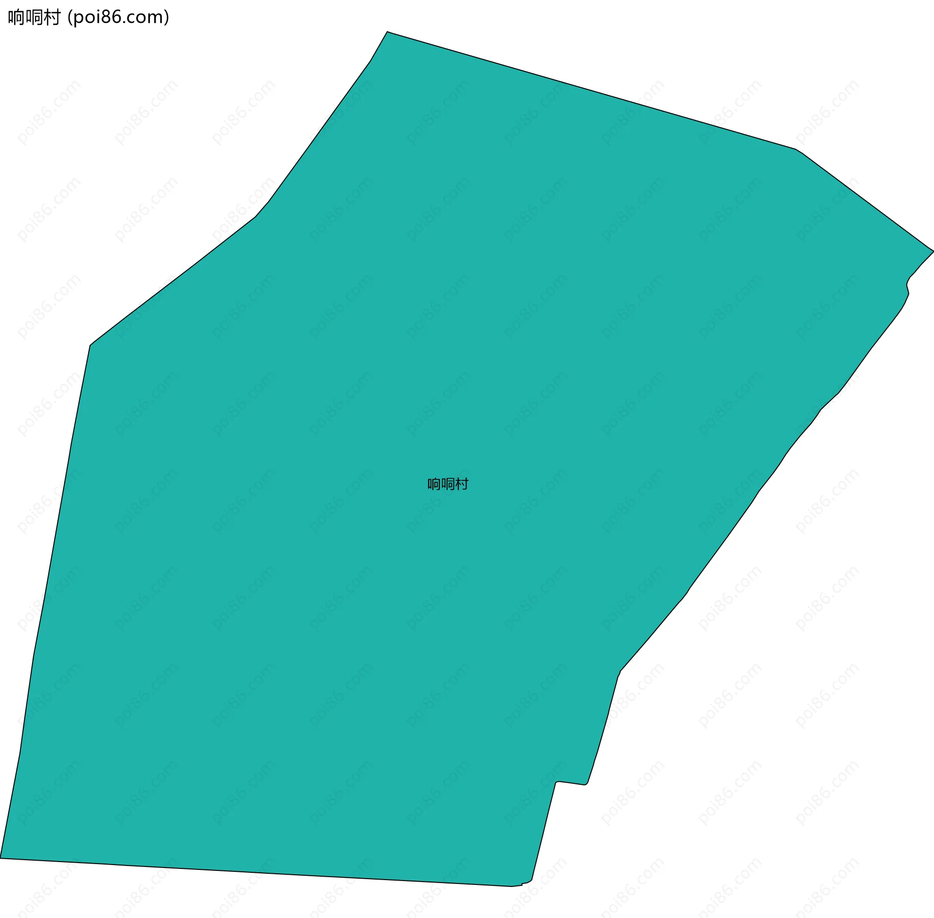 响哃村边界地图