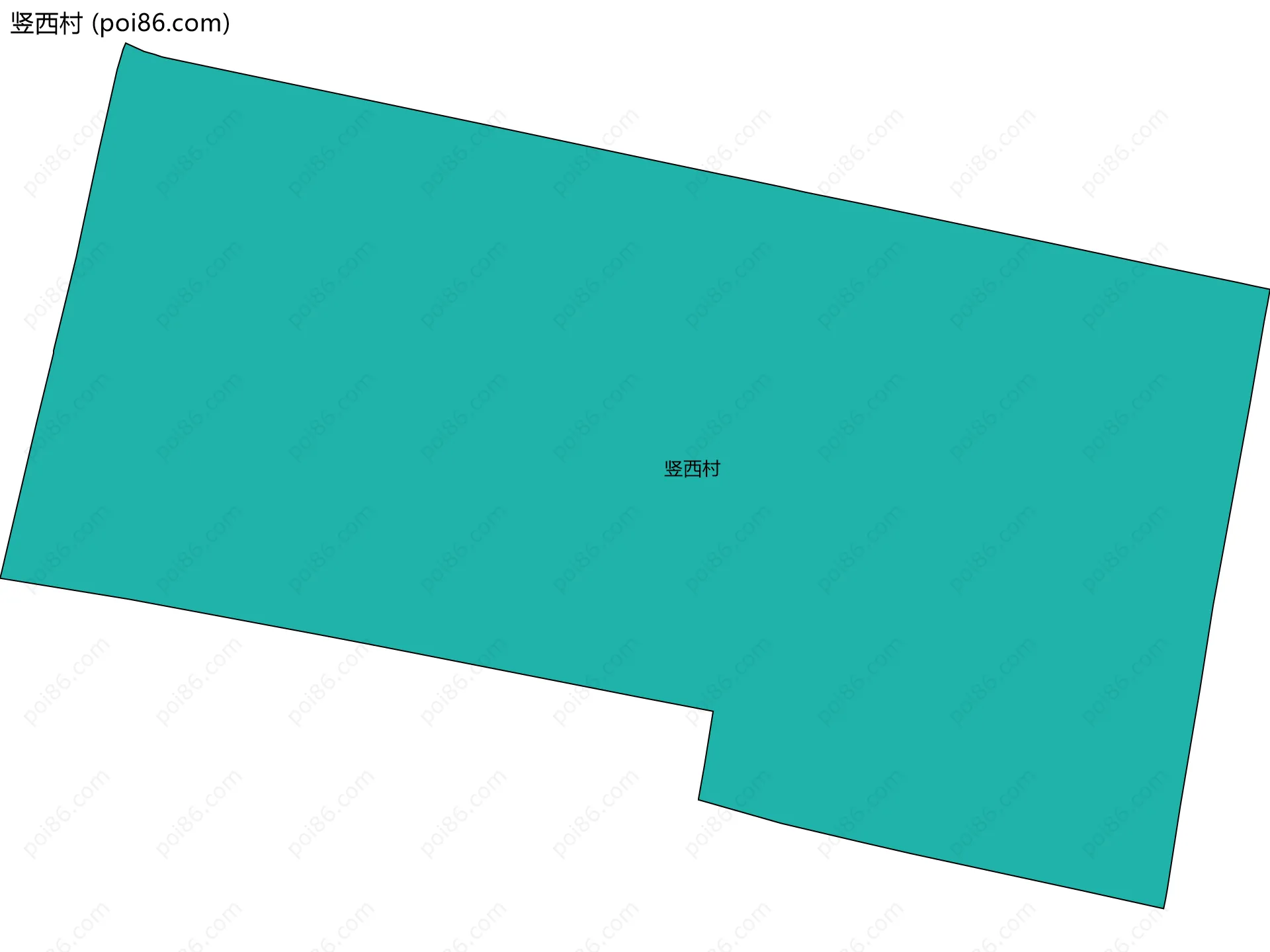竖西村边界地图