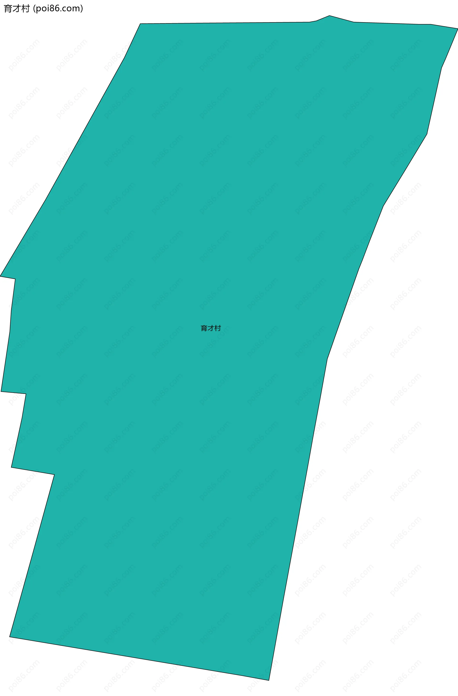 育才村边界地图