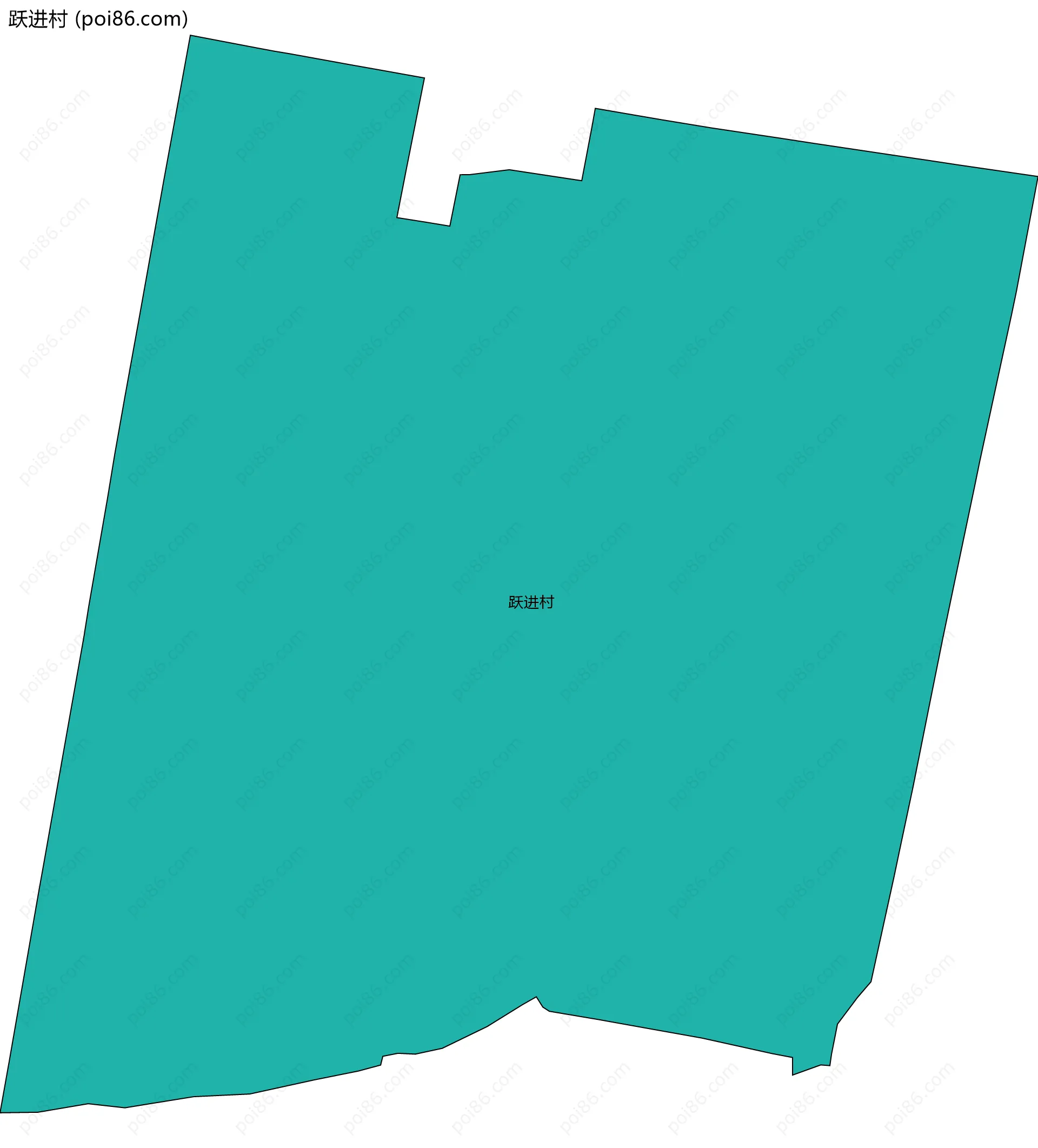 跃进村边界地图