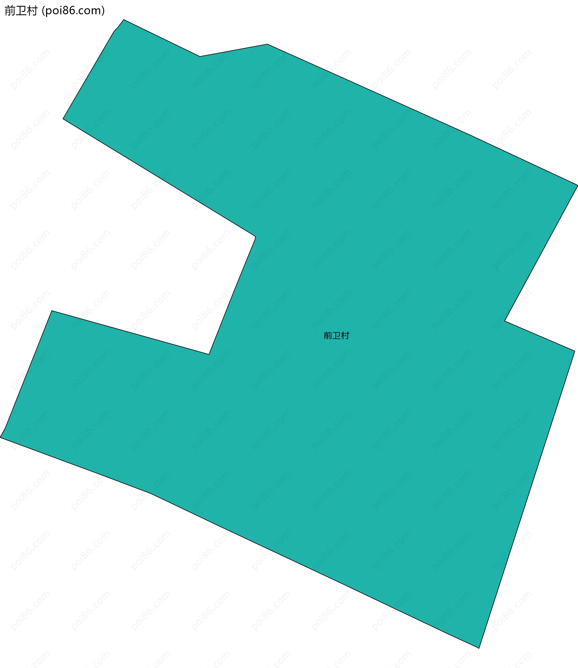 前卫村边界地图