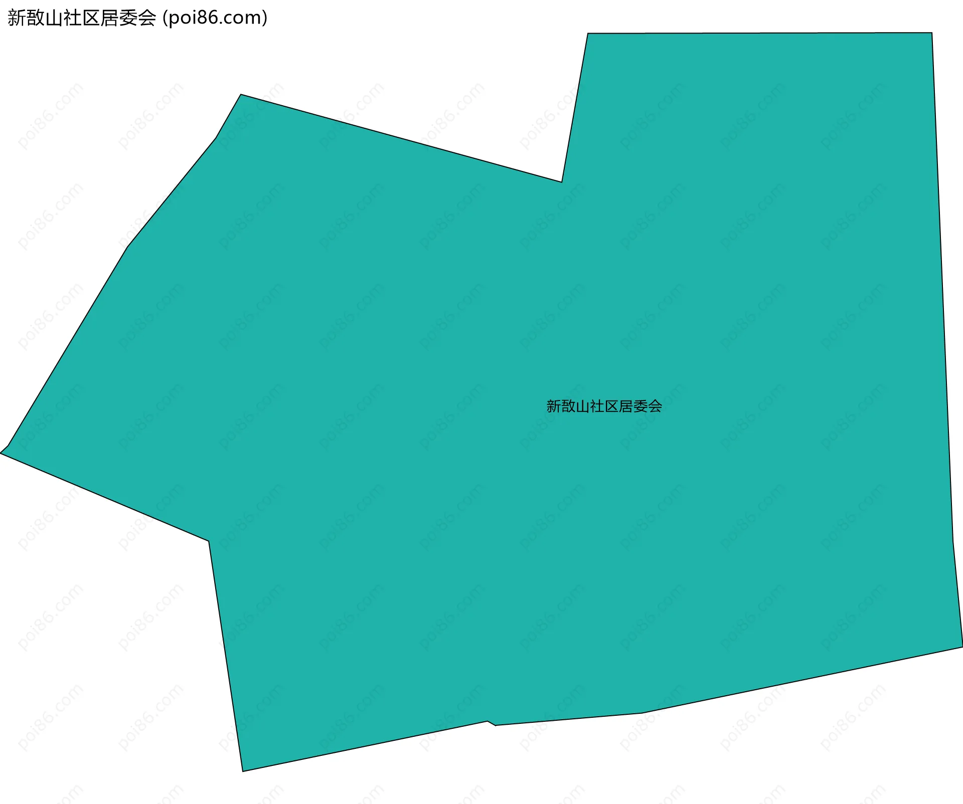 新敔山社区居委会边界地图