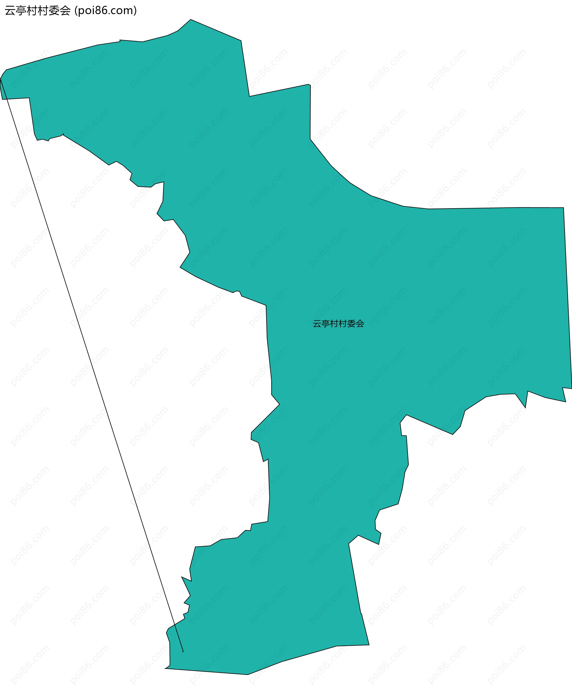 云亭村村委会边界地图