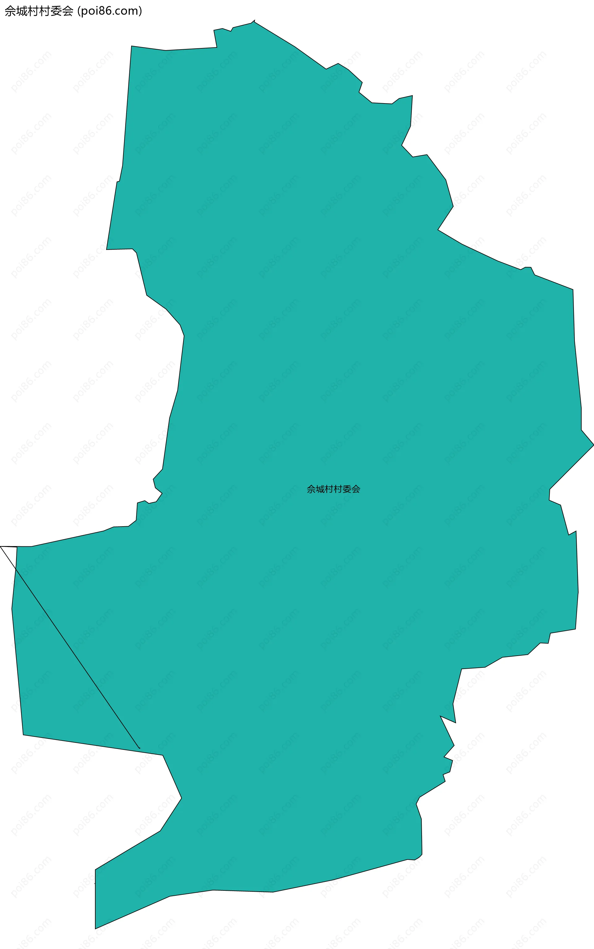 佘城村村委会边界地图