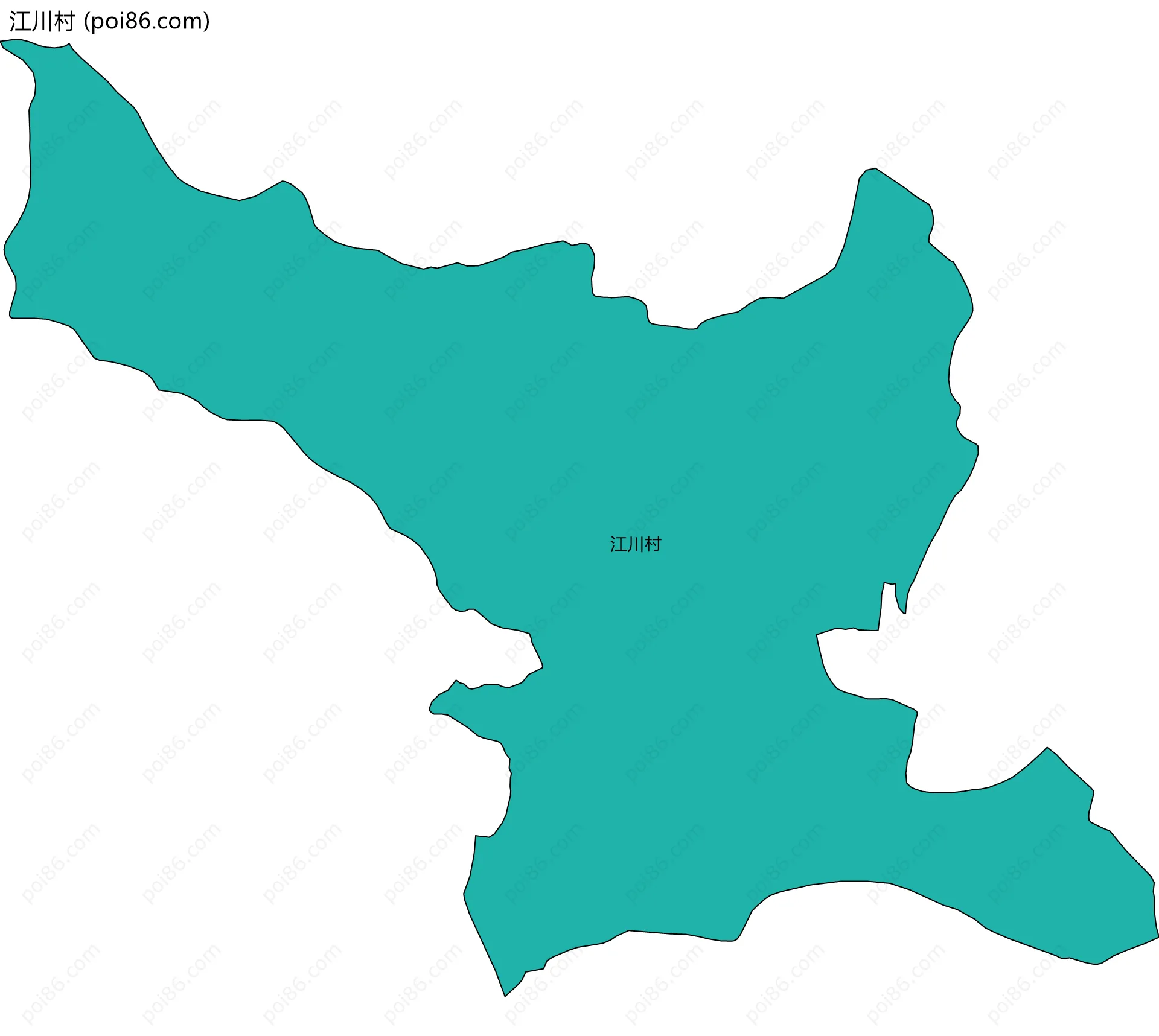 江川村边界地图