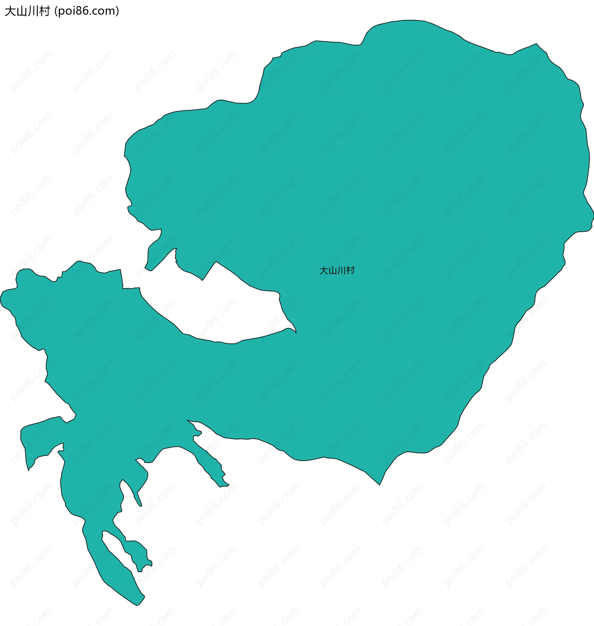 大山川村边界地图