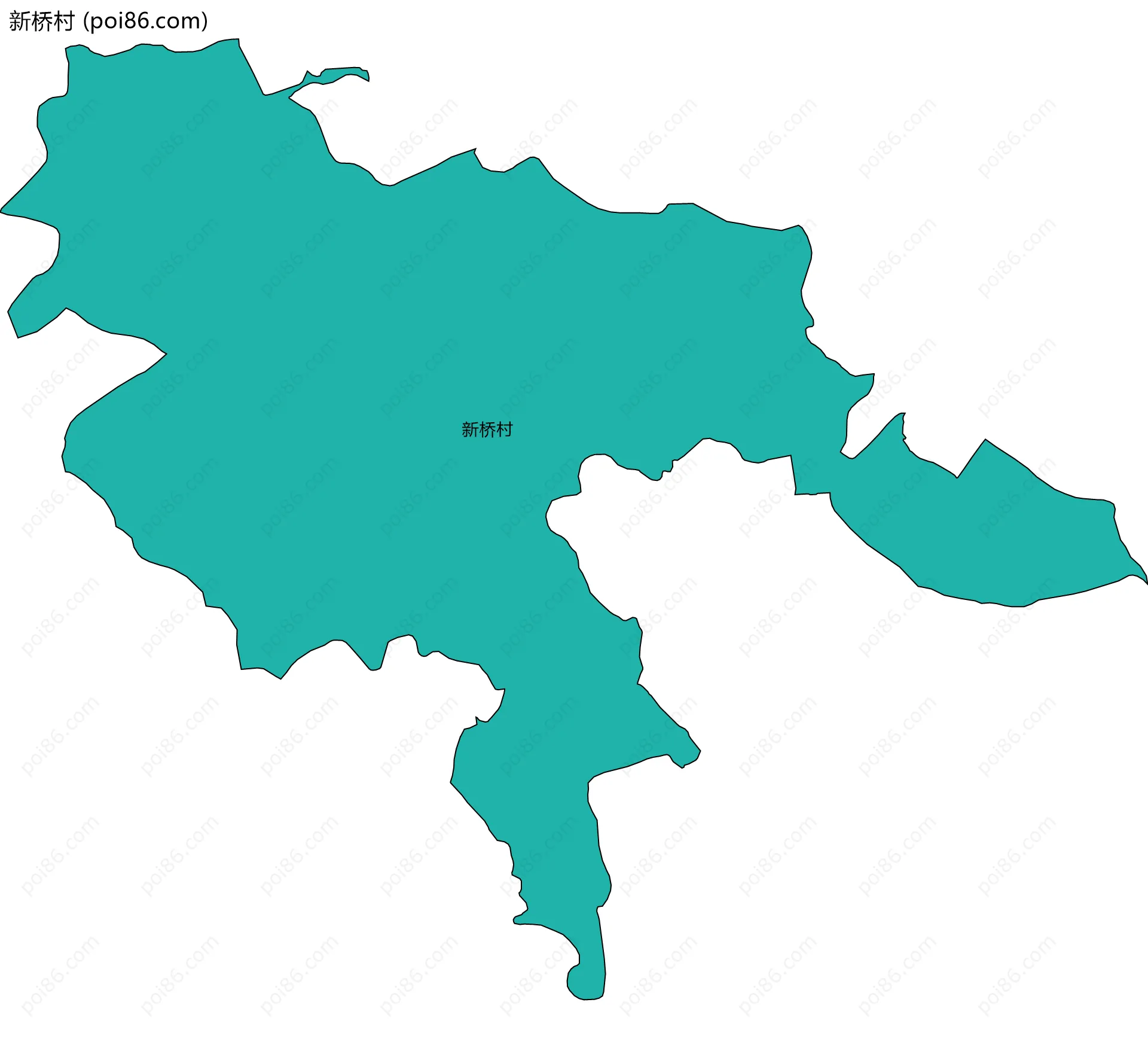新桥村边界地图