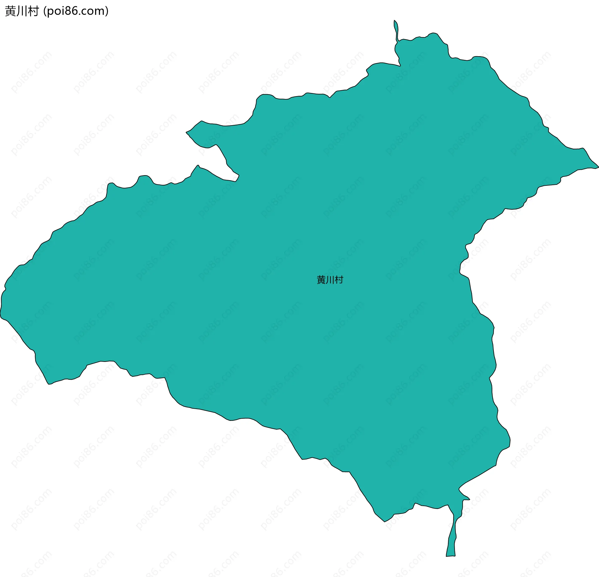 黄川村边界地图