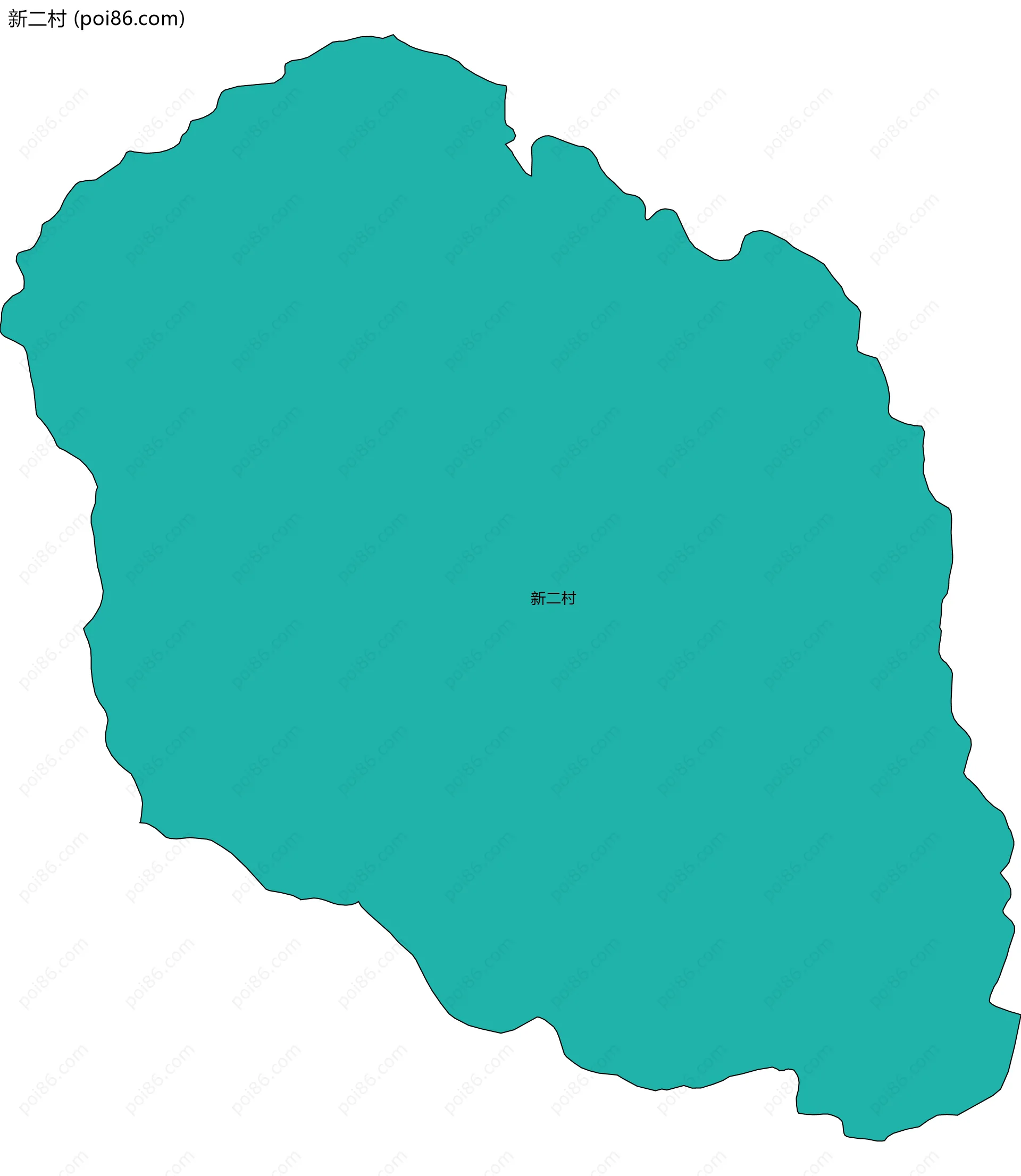 新二村边界地图