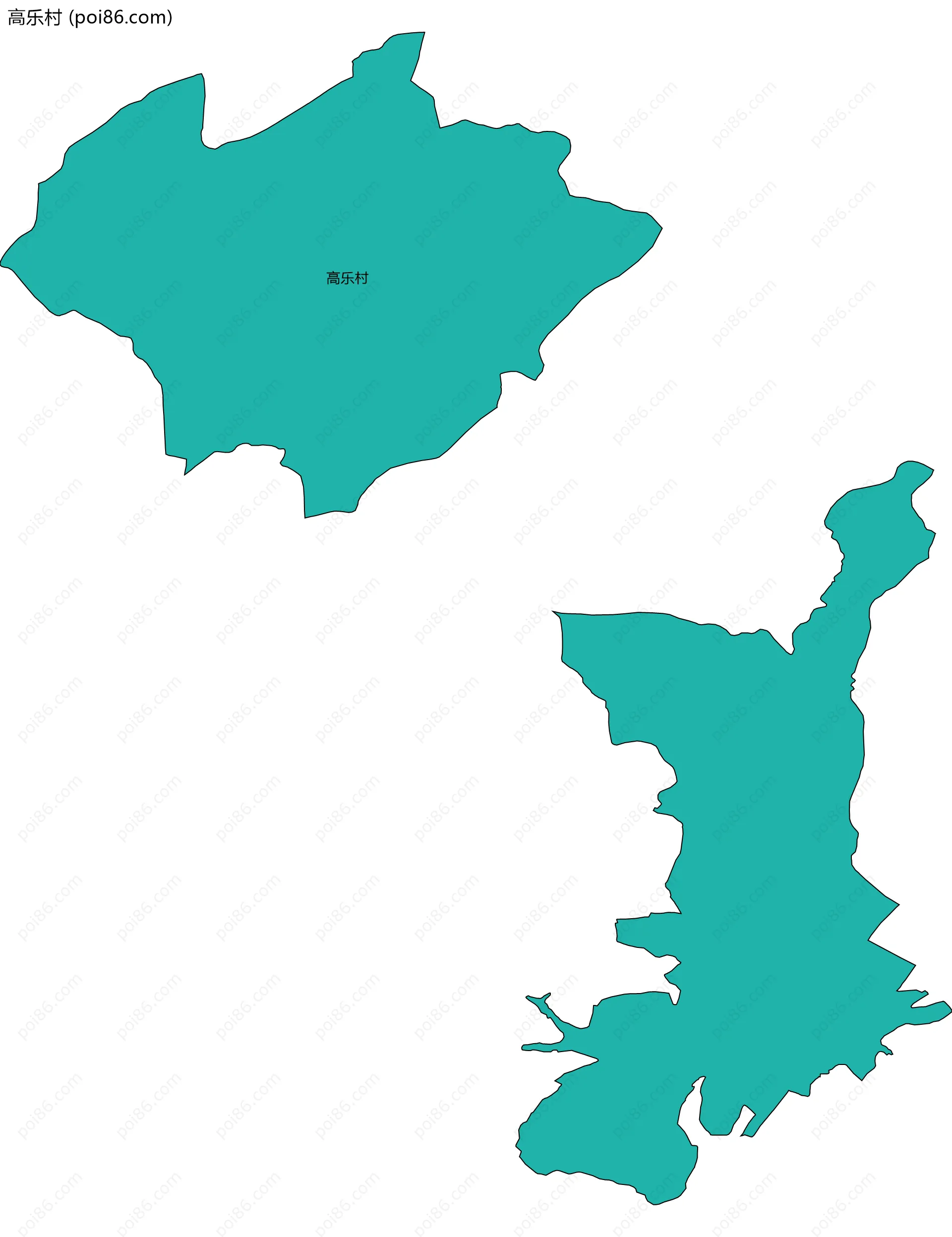 高乐村边界地图