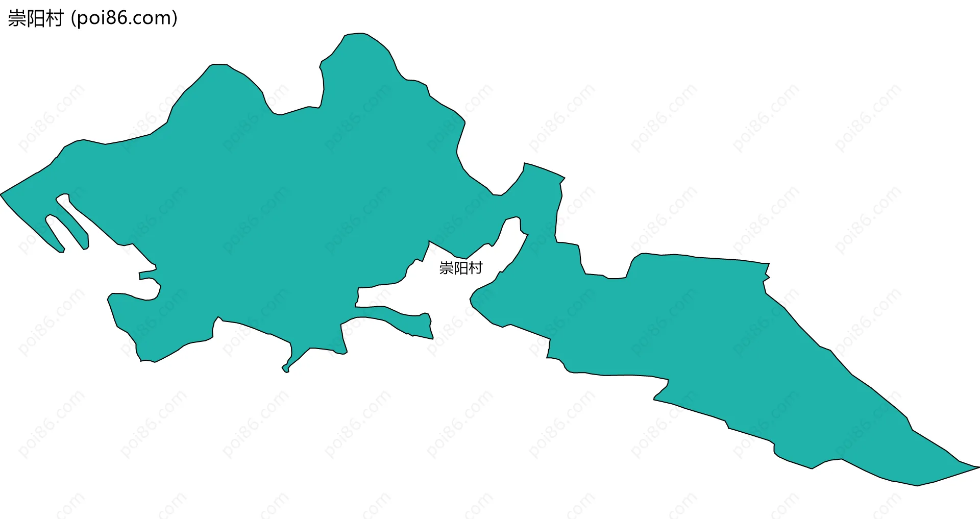 崇阳村边界地图